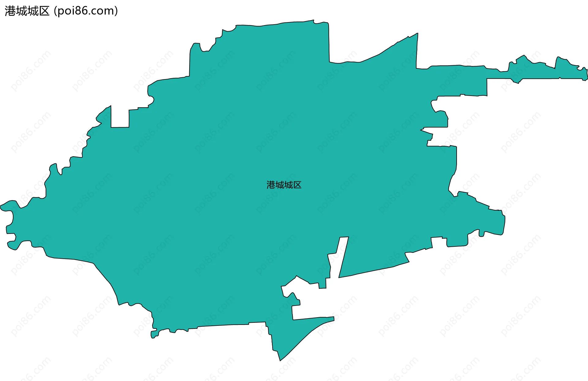 港城城区边界地图
