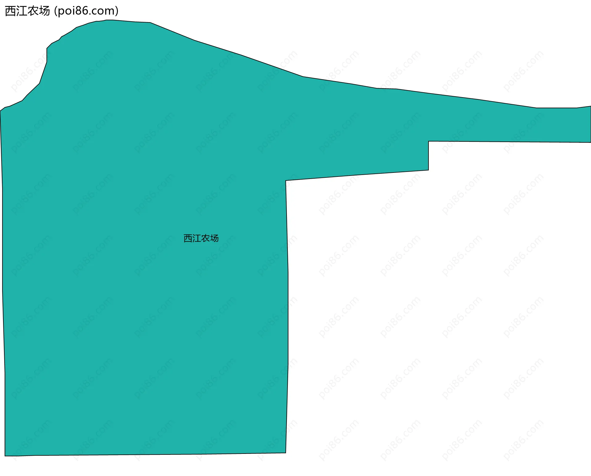 西江农场边界地图
