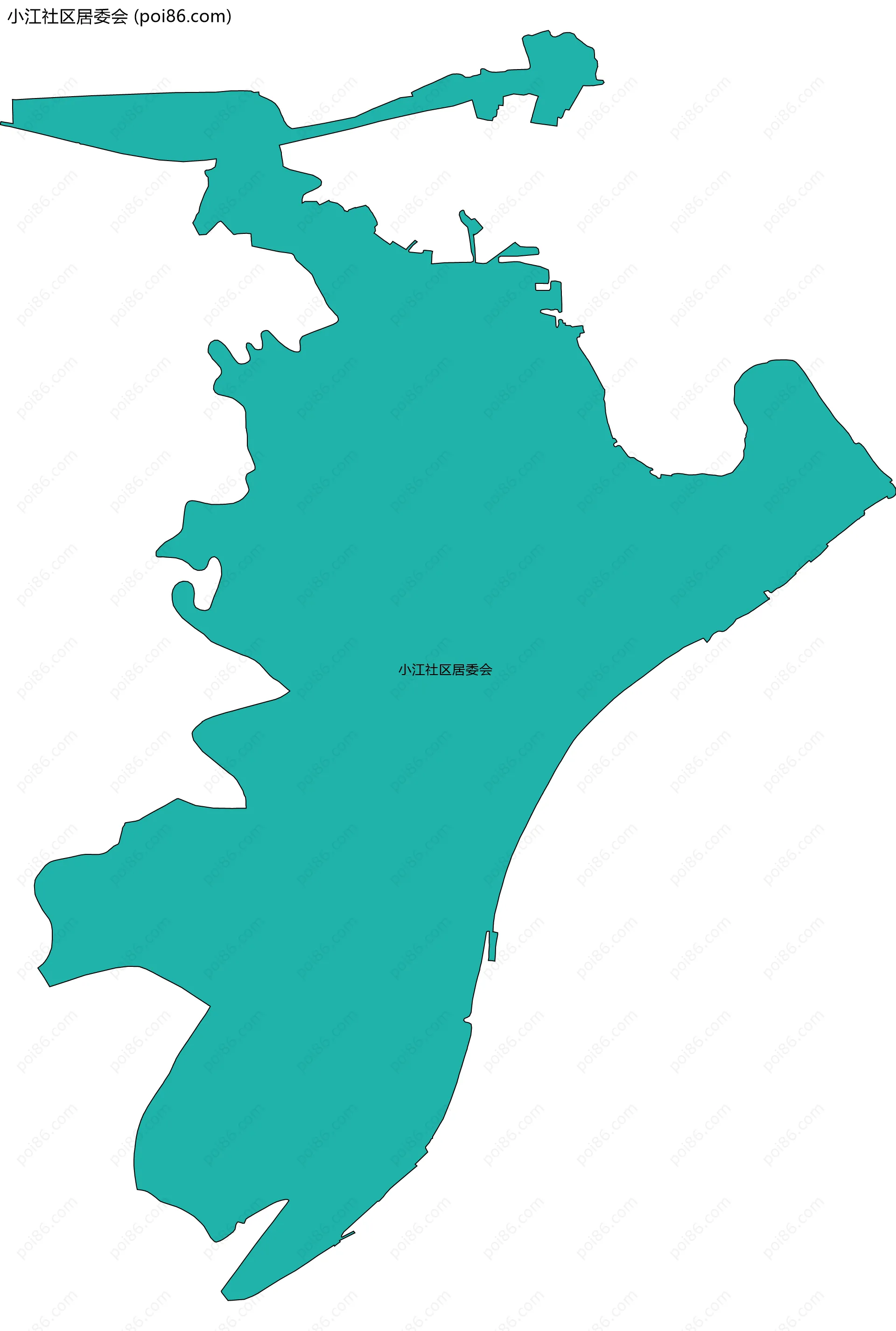 小江社区居委会边界地图