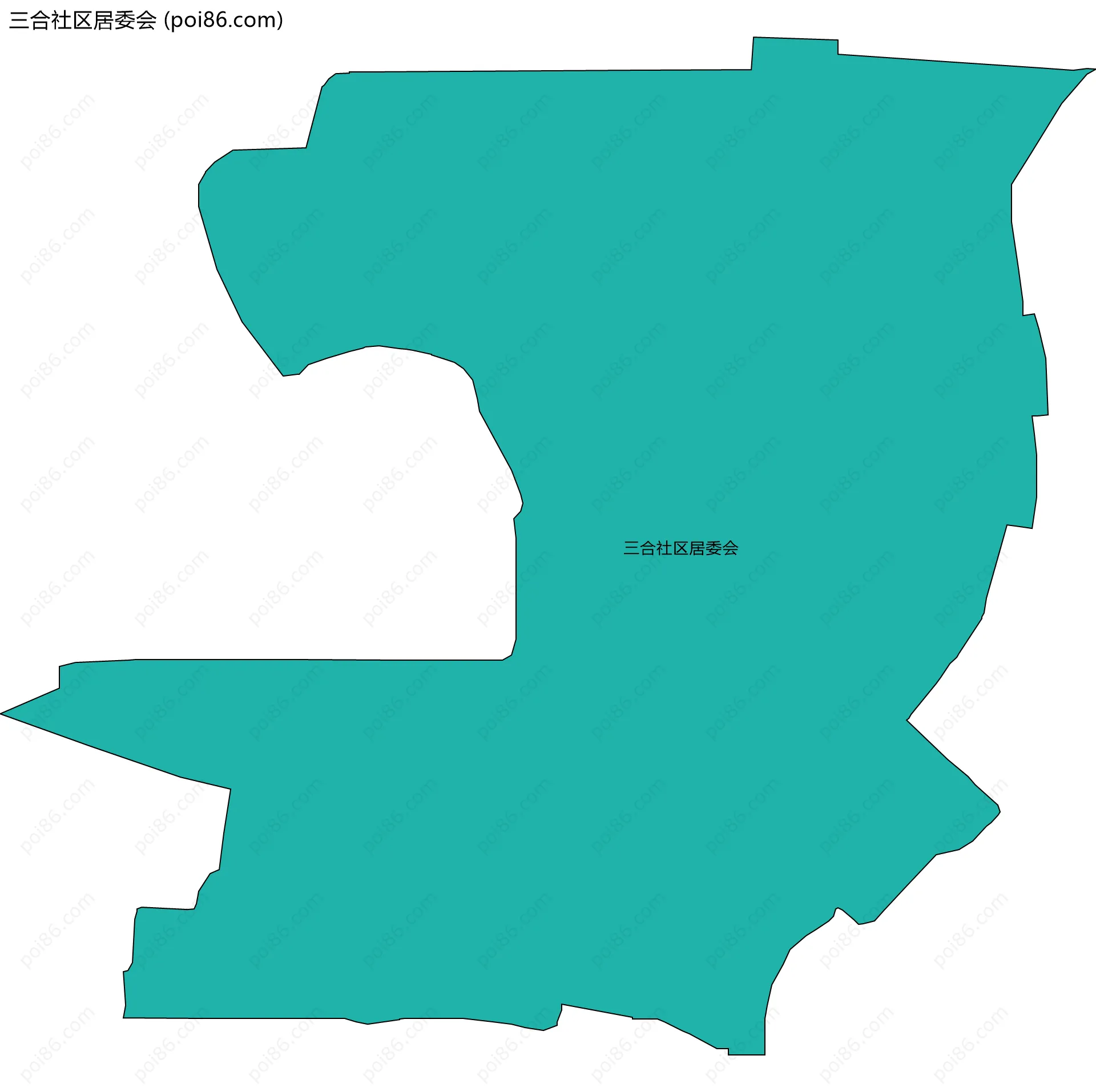 三合社区居委会边界地图