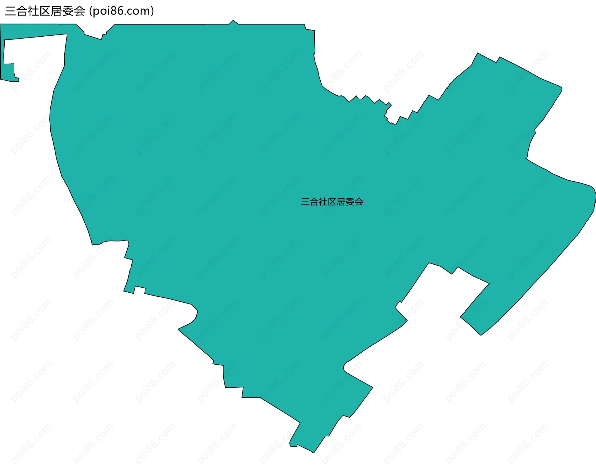 三合社区居委会边界地图