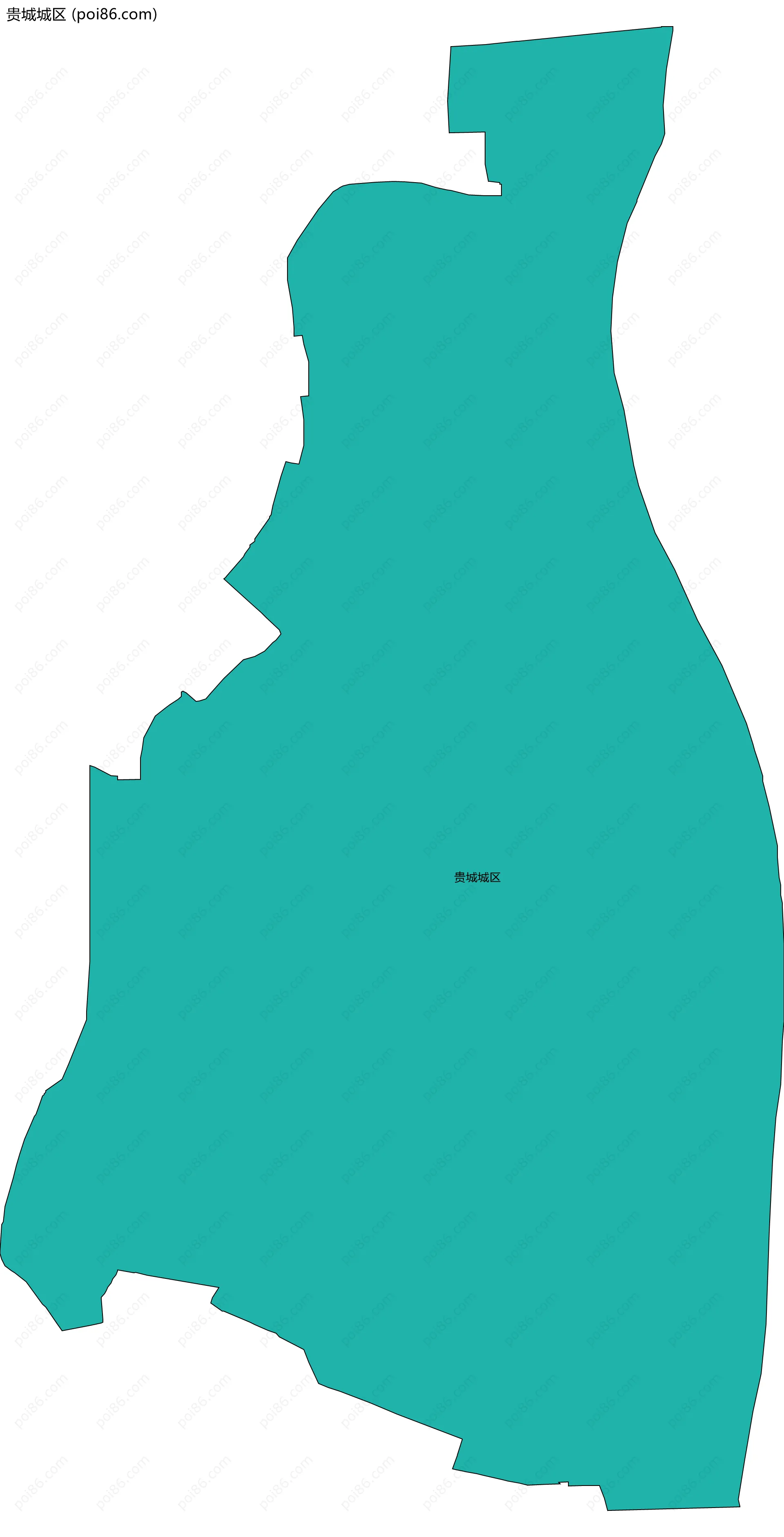 贵城城区边界地图