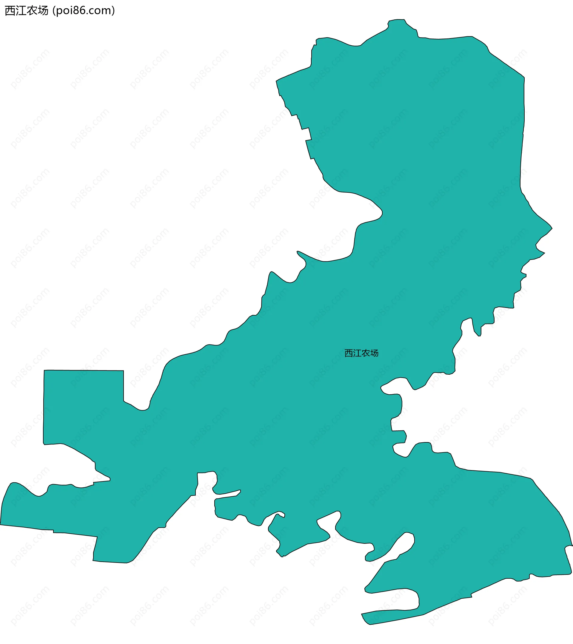 西江农场边界地图