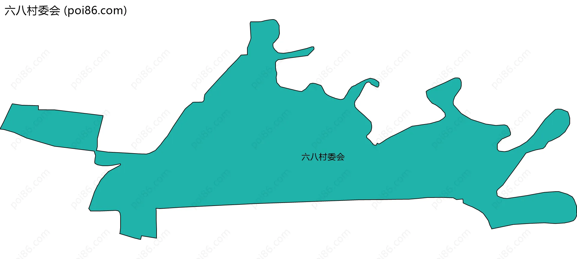 六八村委会边界地图