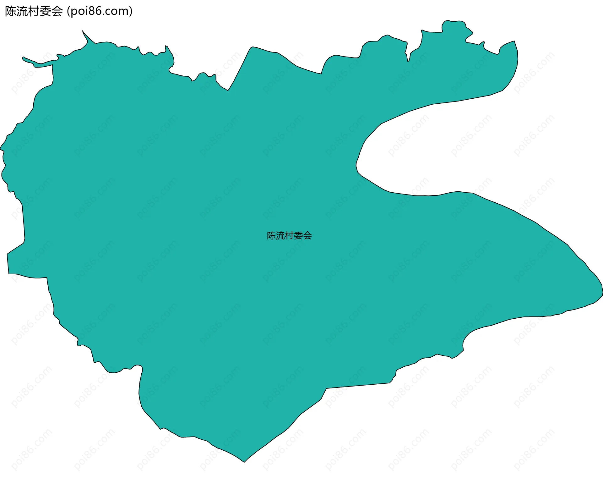 陈流村委会边界地图