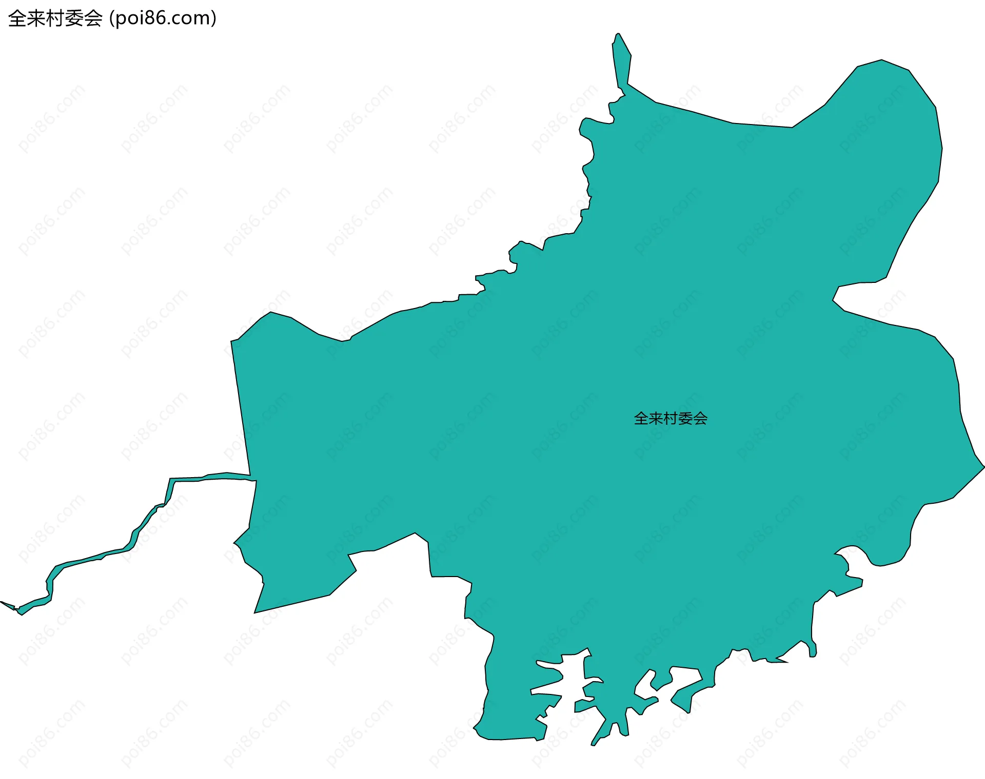 全来村委会边界地图