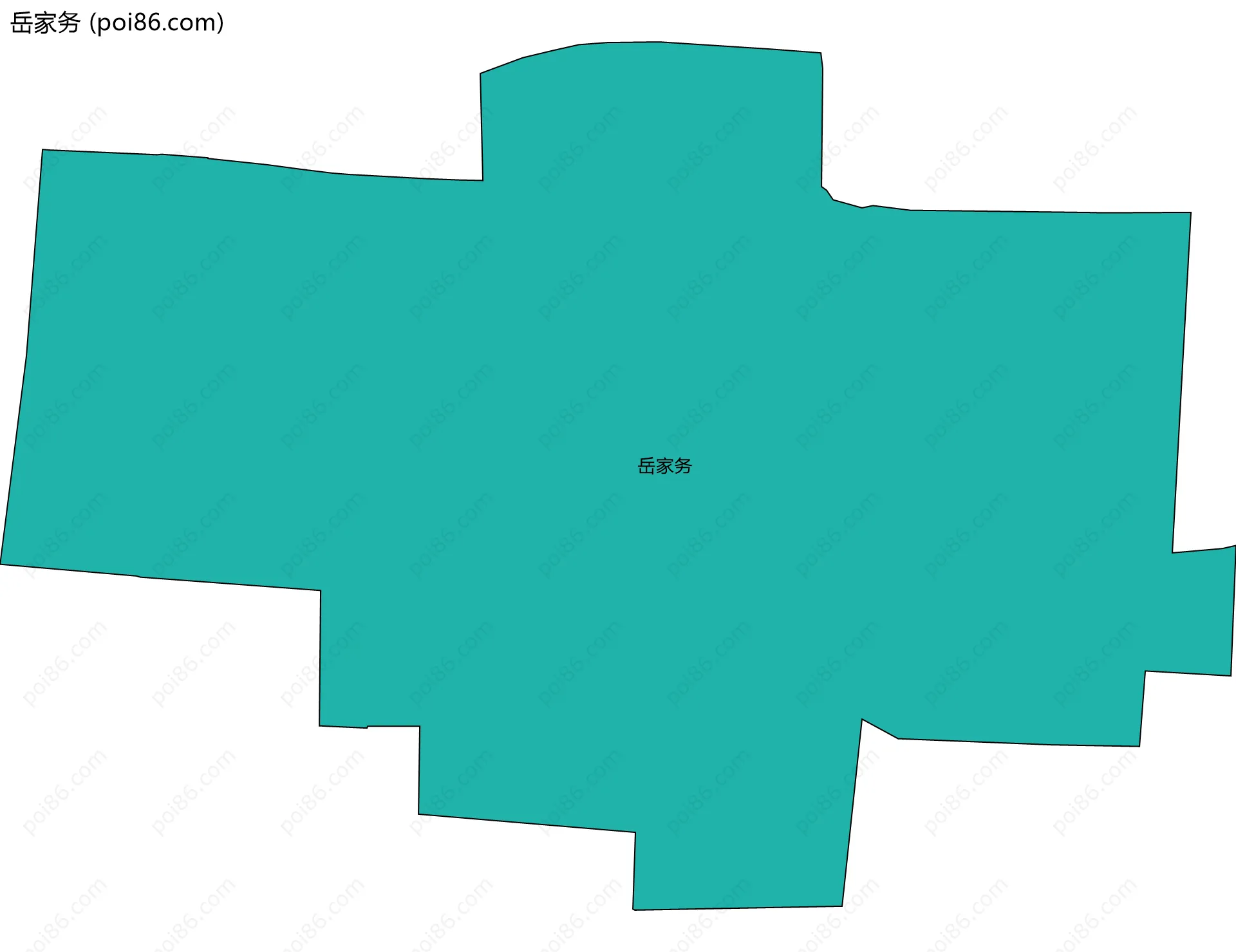 岳家务边界地图
