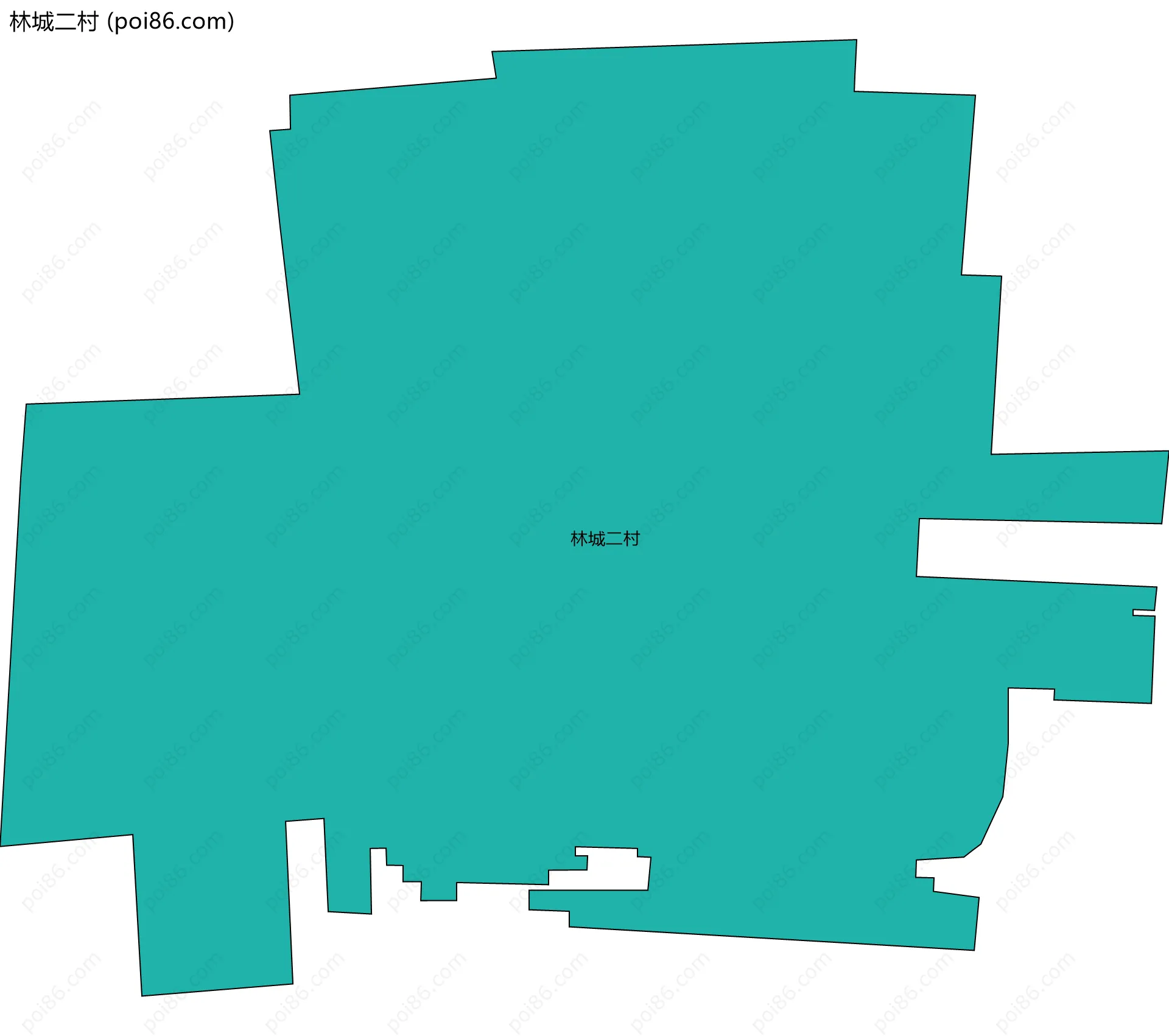 林城二村边界地图