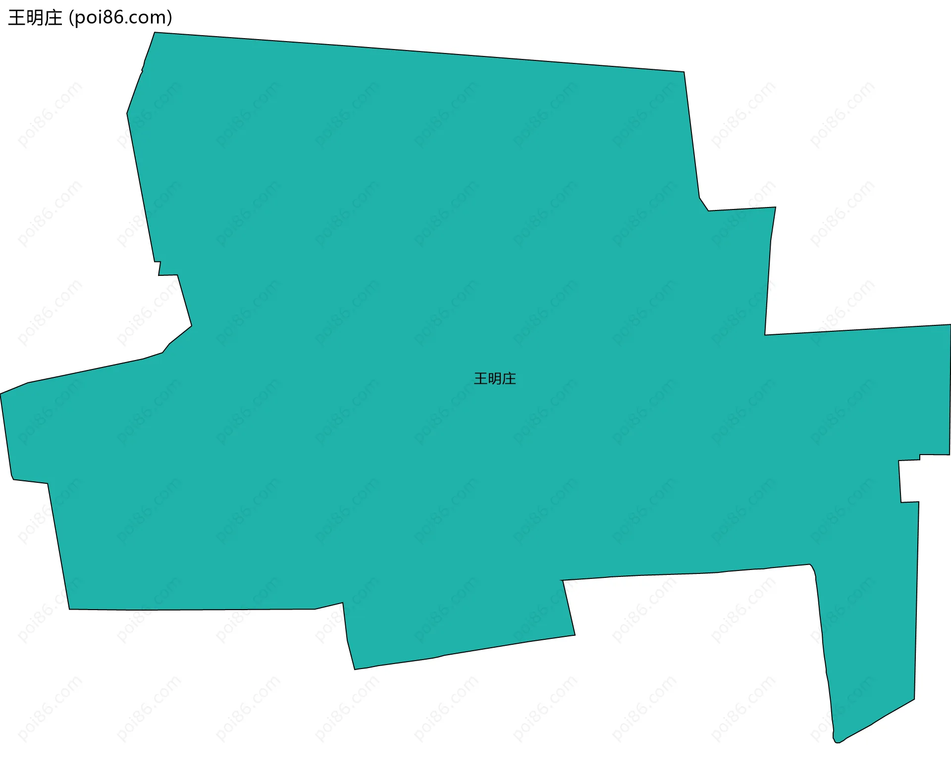 王明庄边界地图