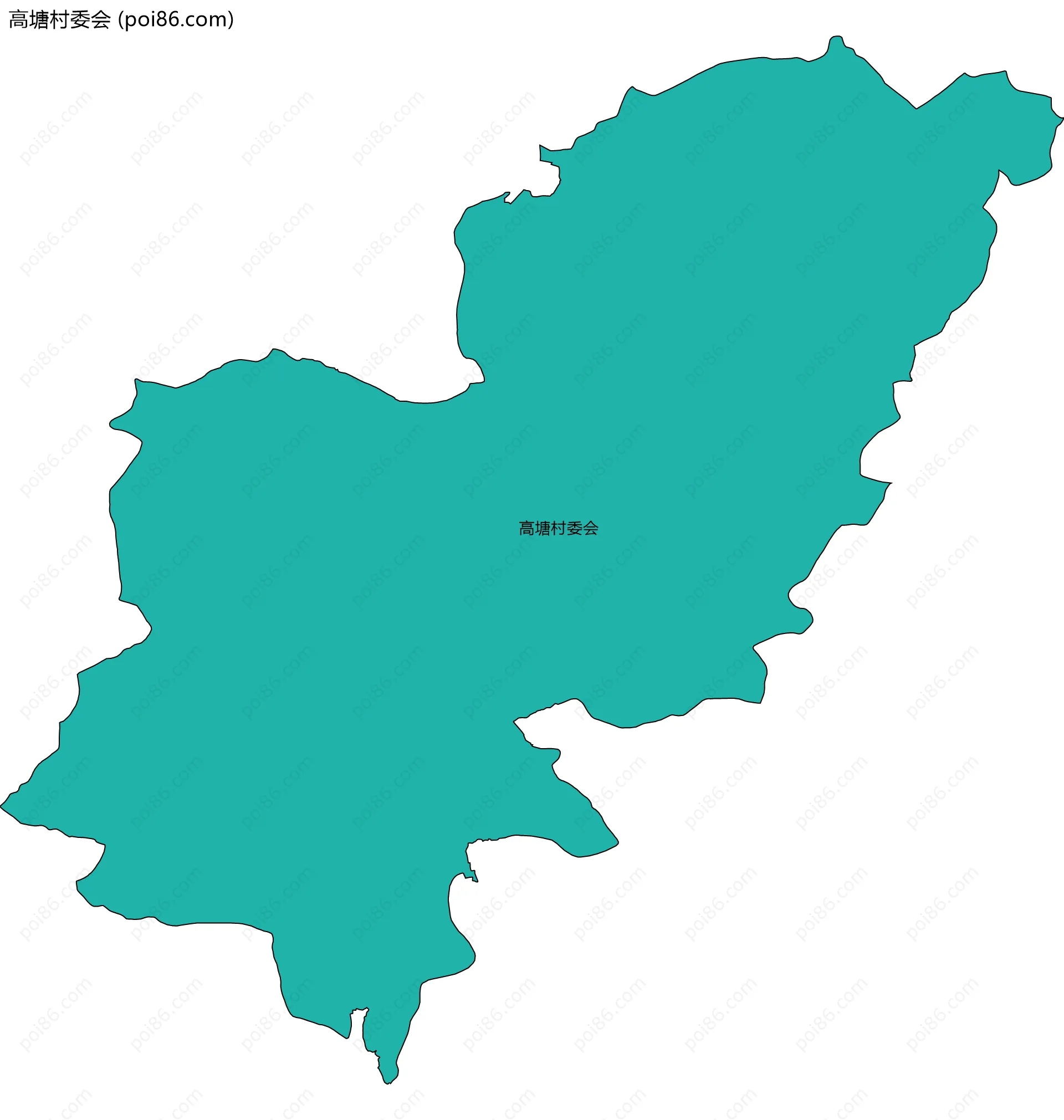 高塘村委会边界地图