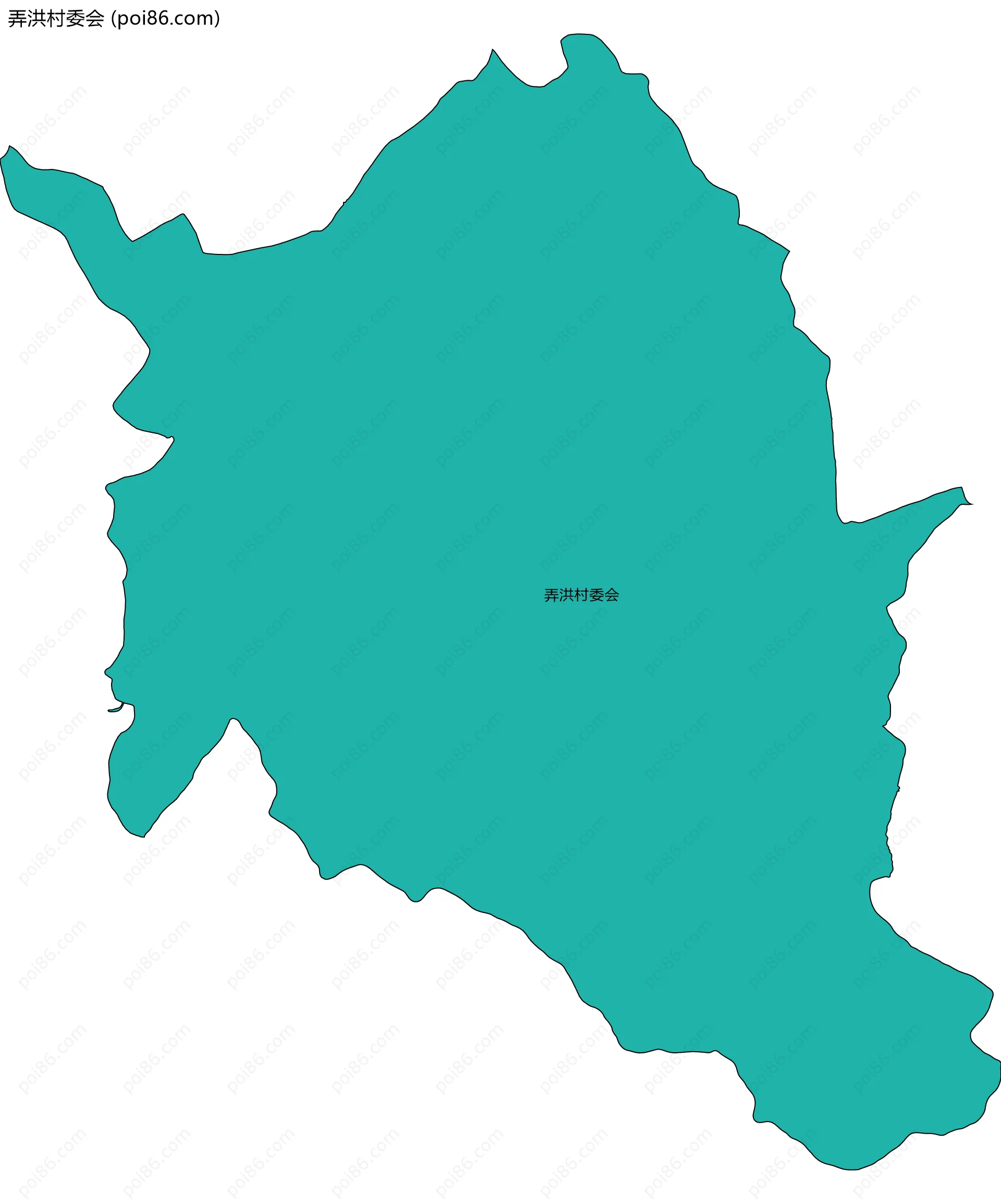 弄洪村委会边界地图