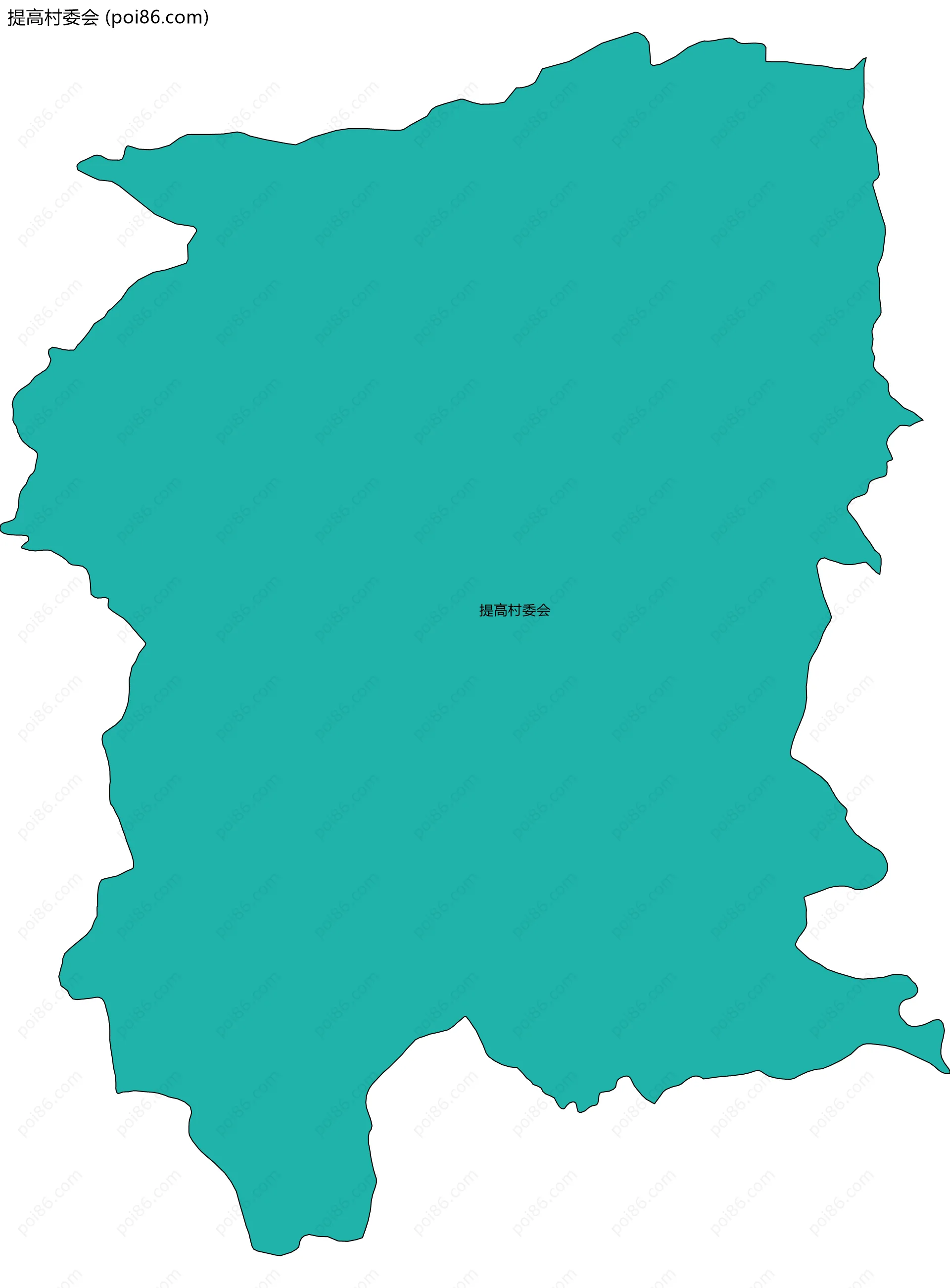 提高村委会边界地图