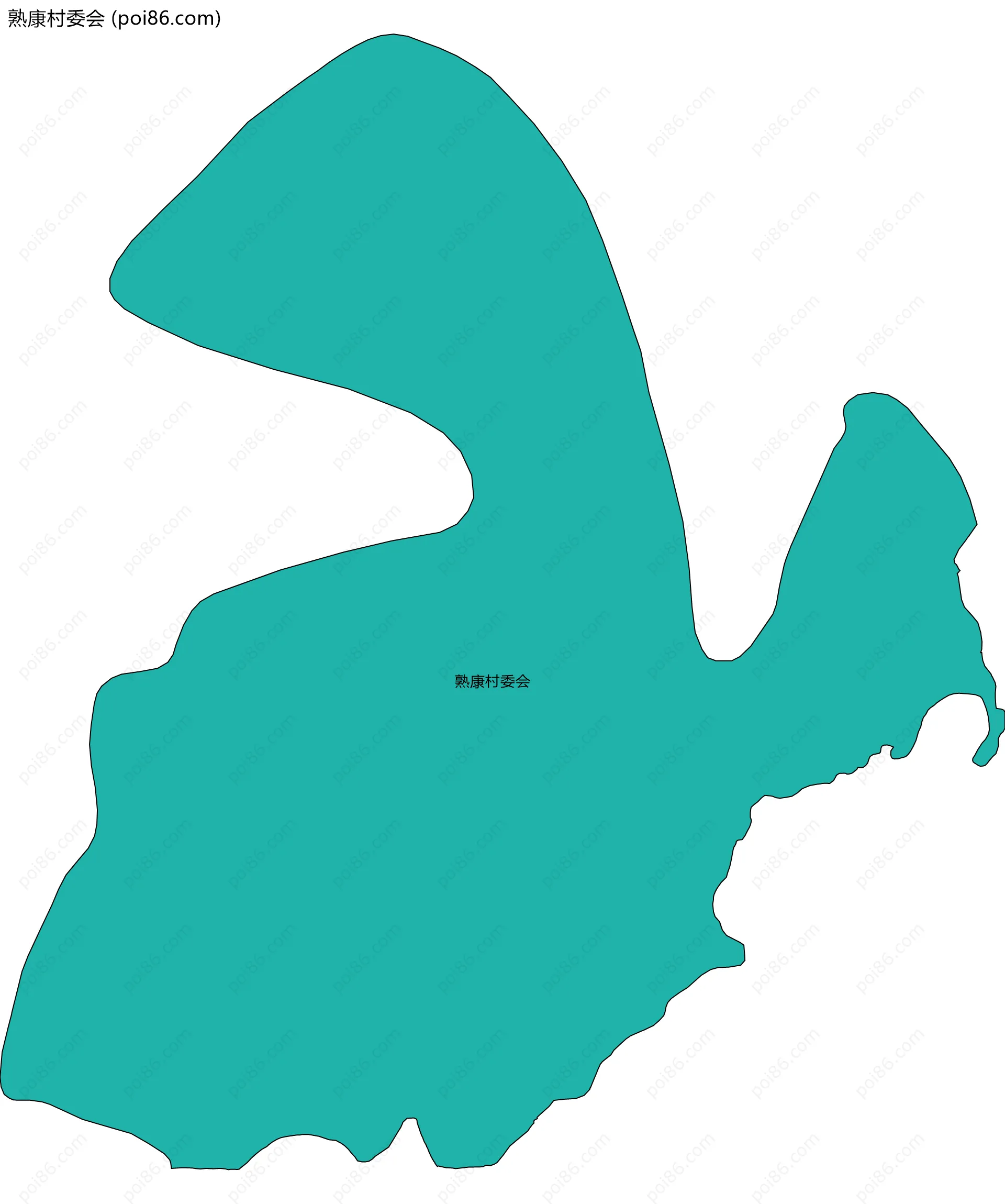 熟康村委会边界地图