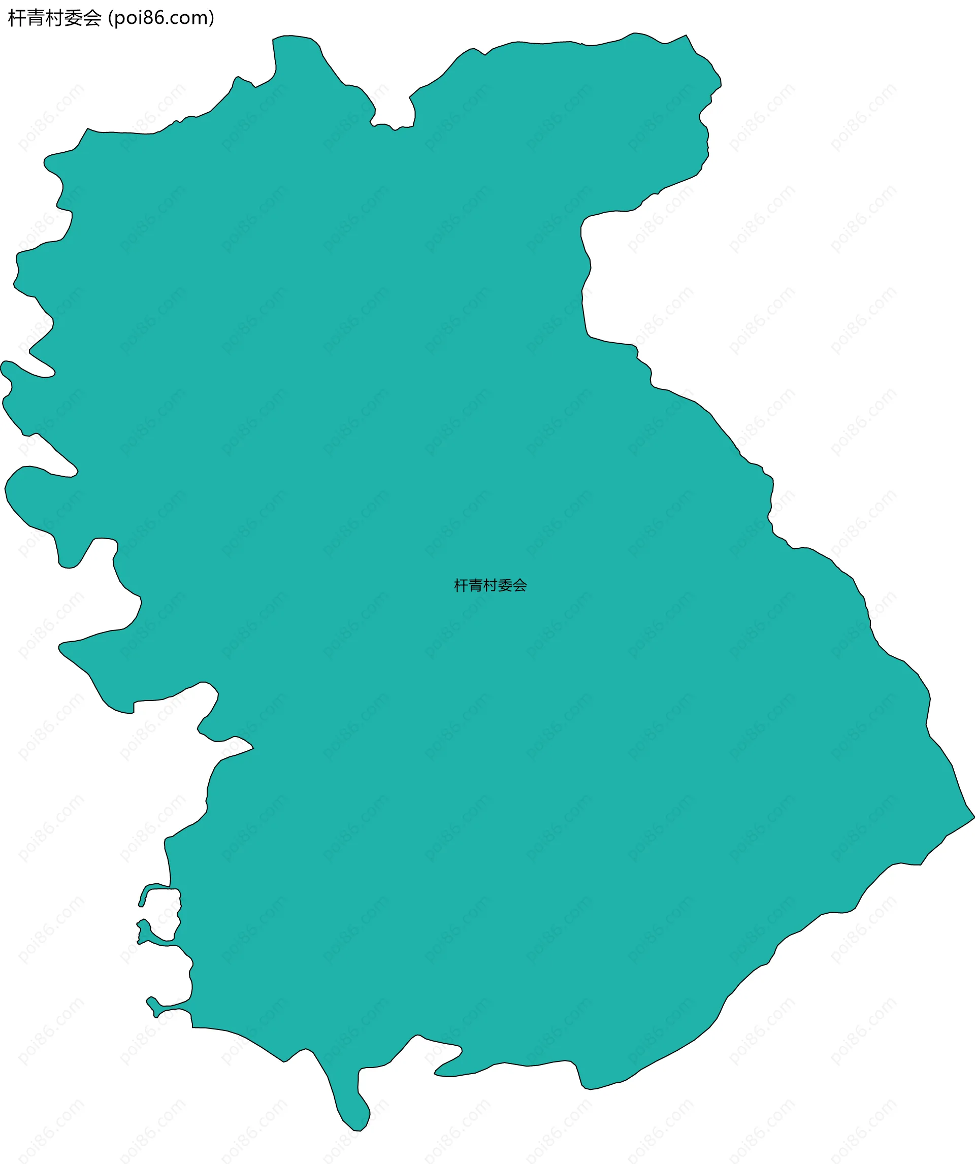 杆青村委会边界地图