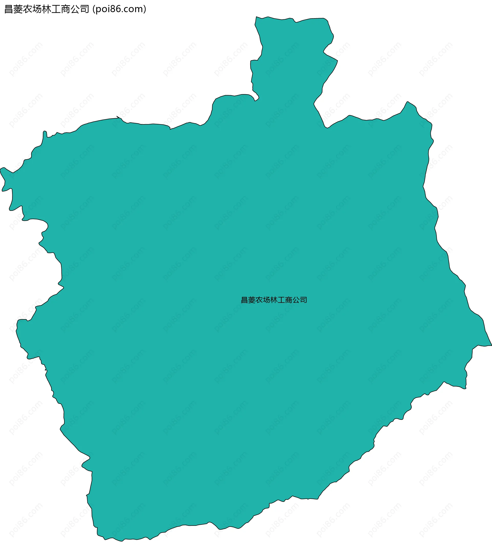 昌菱农场林工商公司边界地图