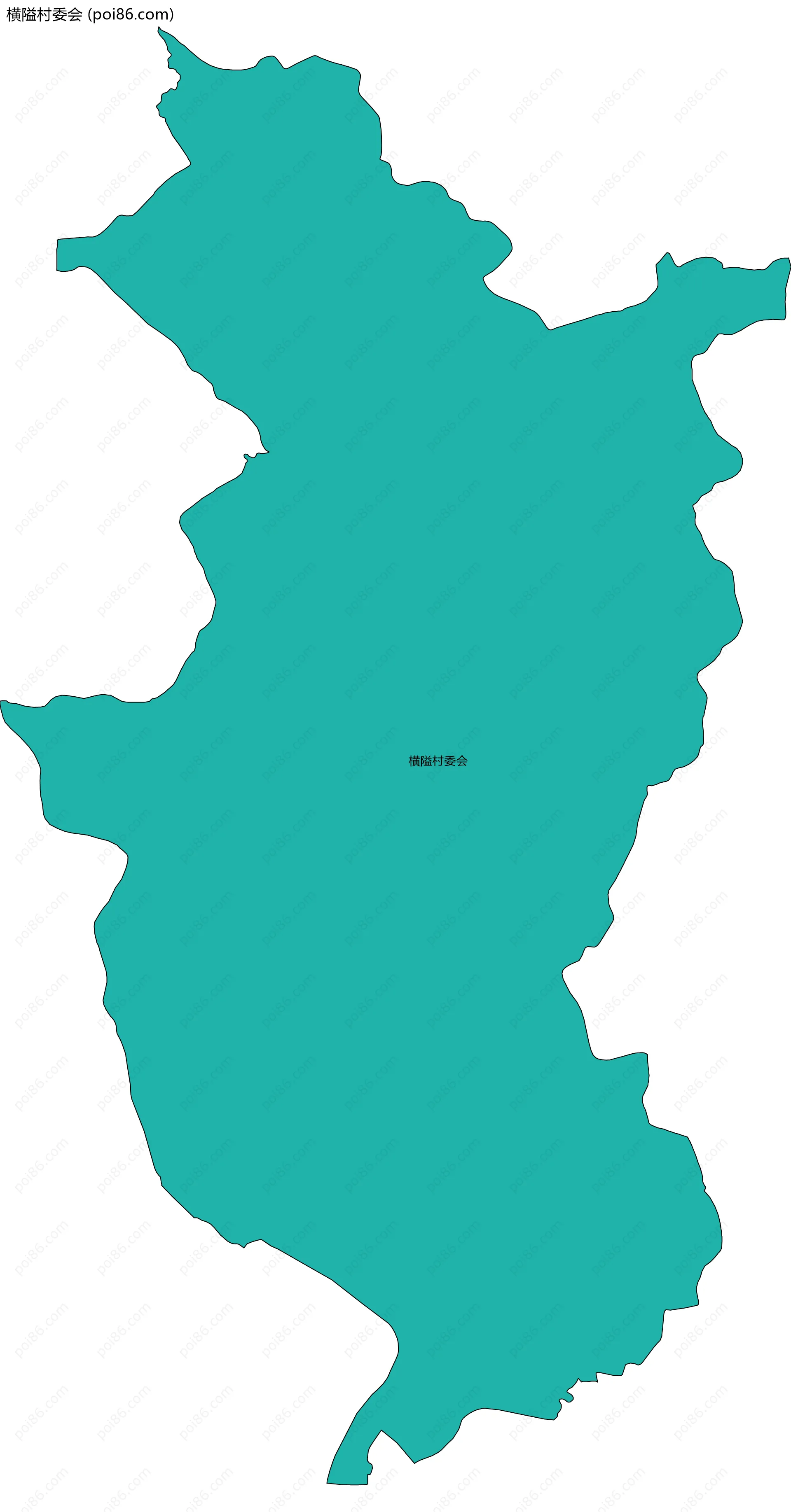 横隘村委会边界地图