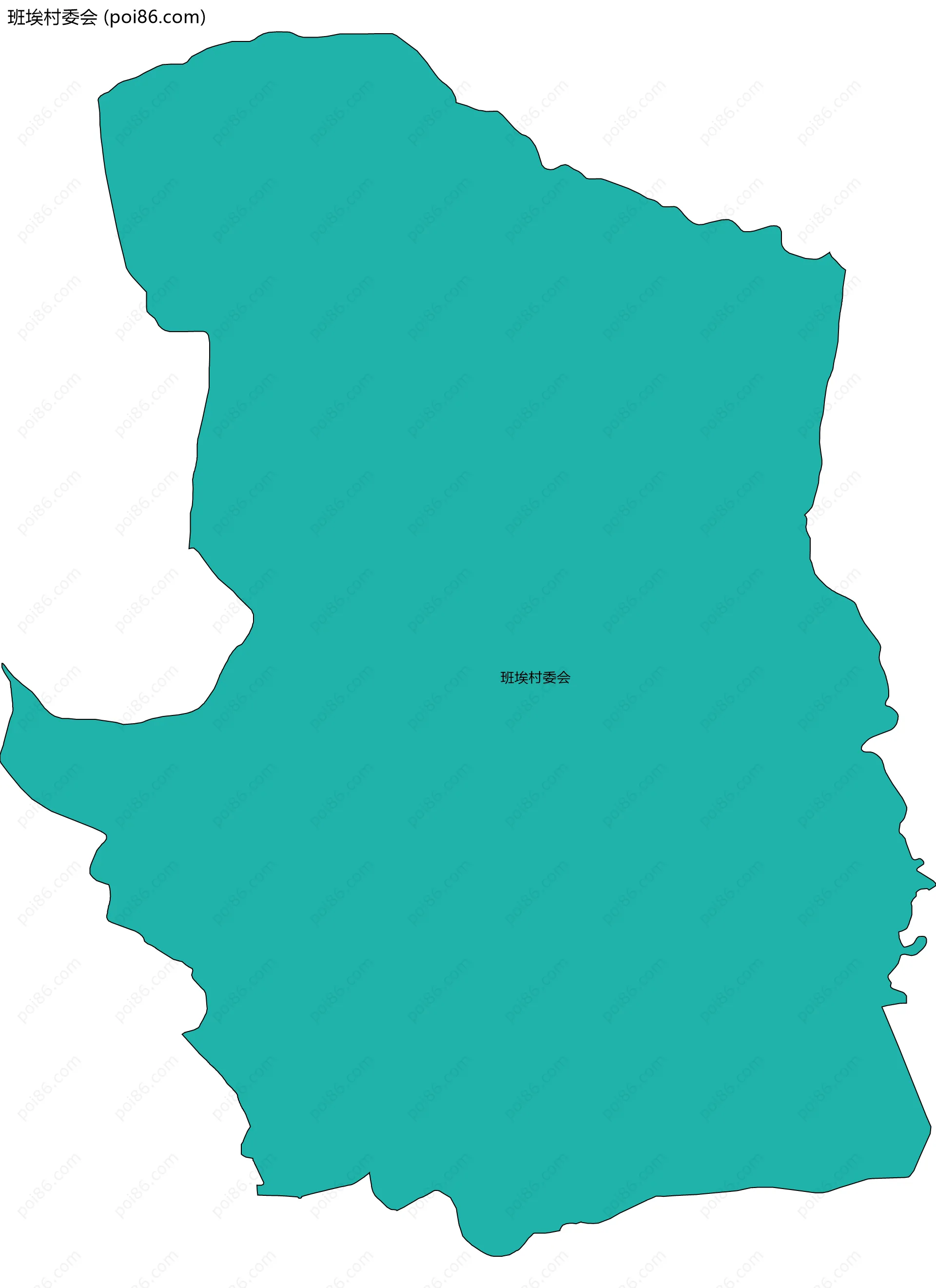 班埃村委会边界地图