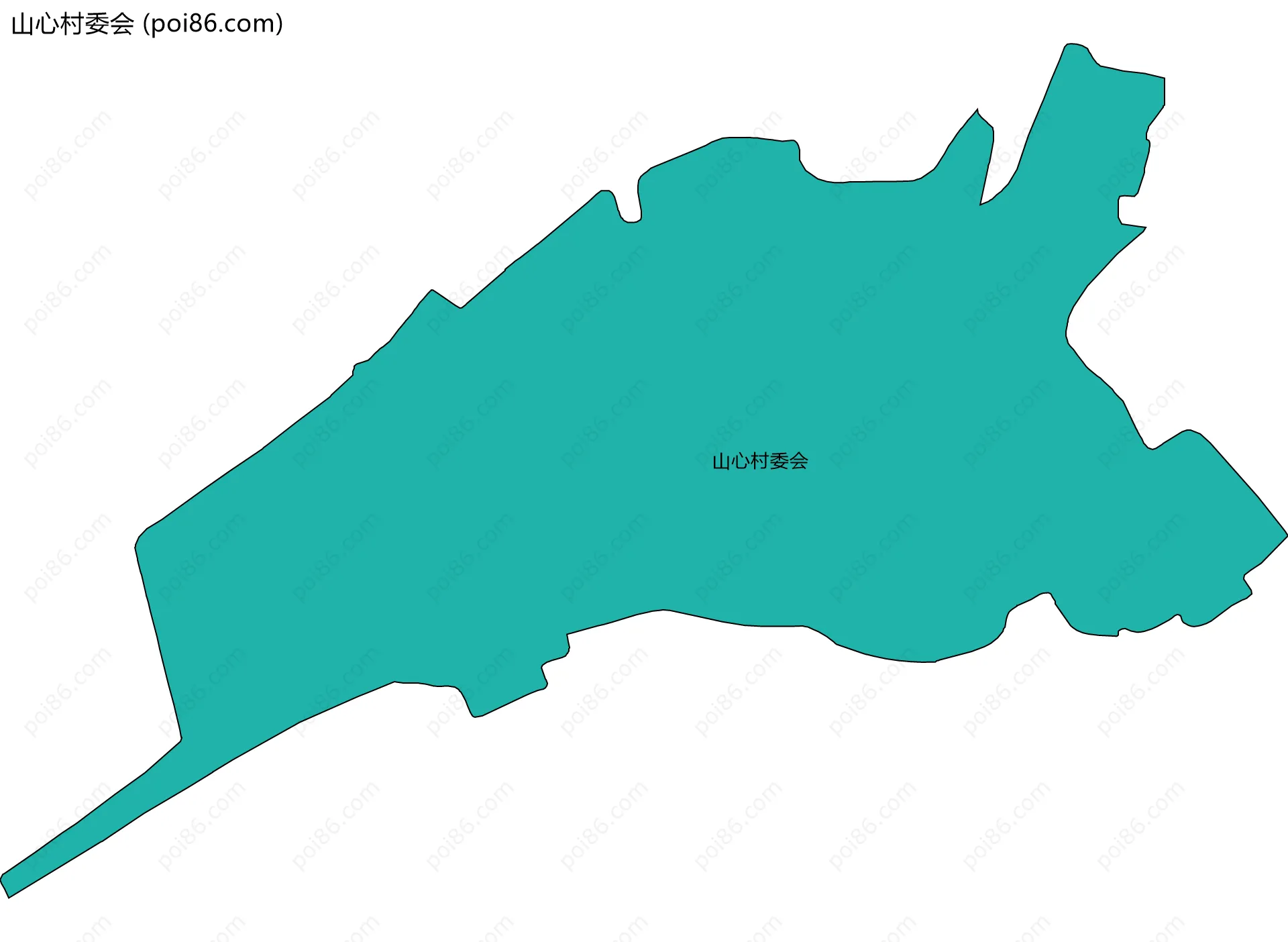 山心村委会边界地图