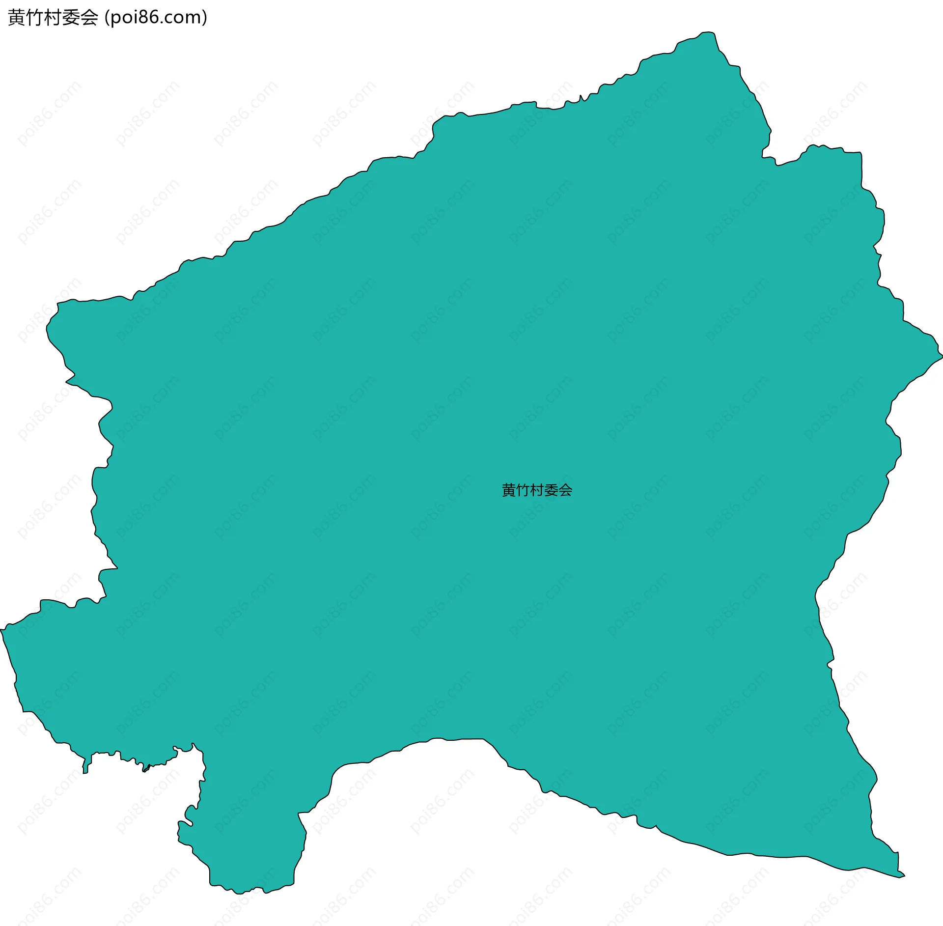 黄竹村委会边界地图