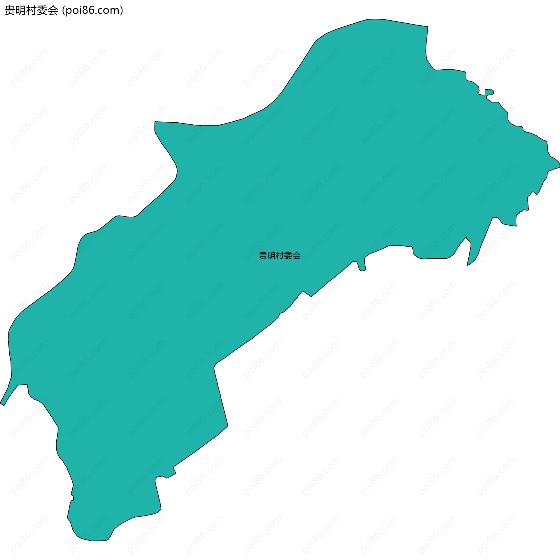 贵明村委会边界地图