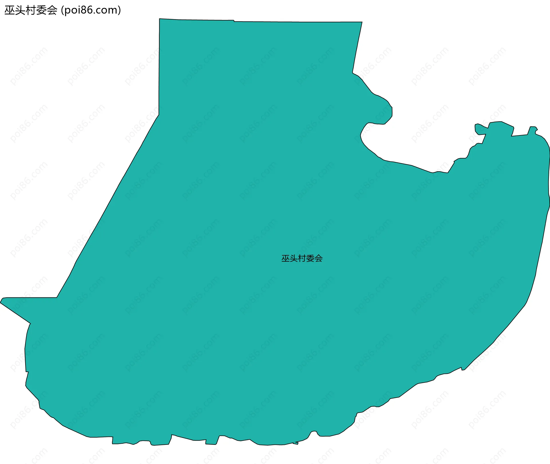 巫头村委会边界地图