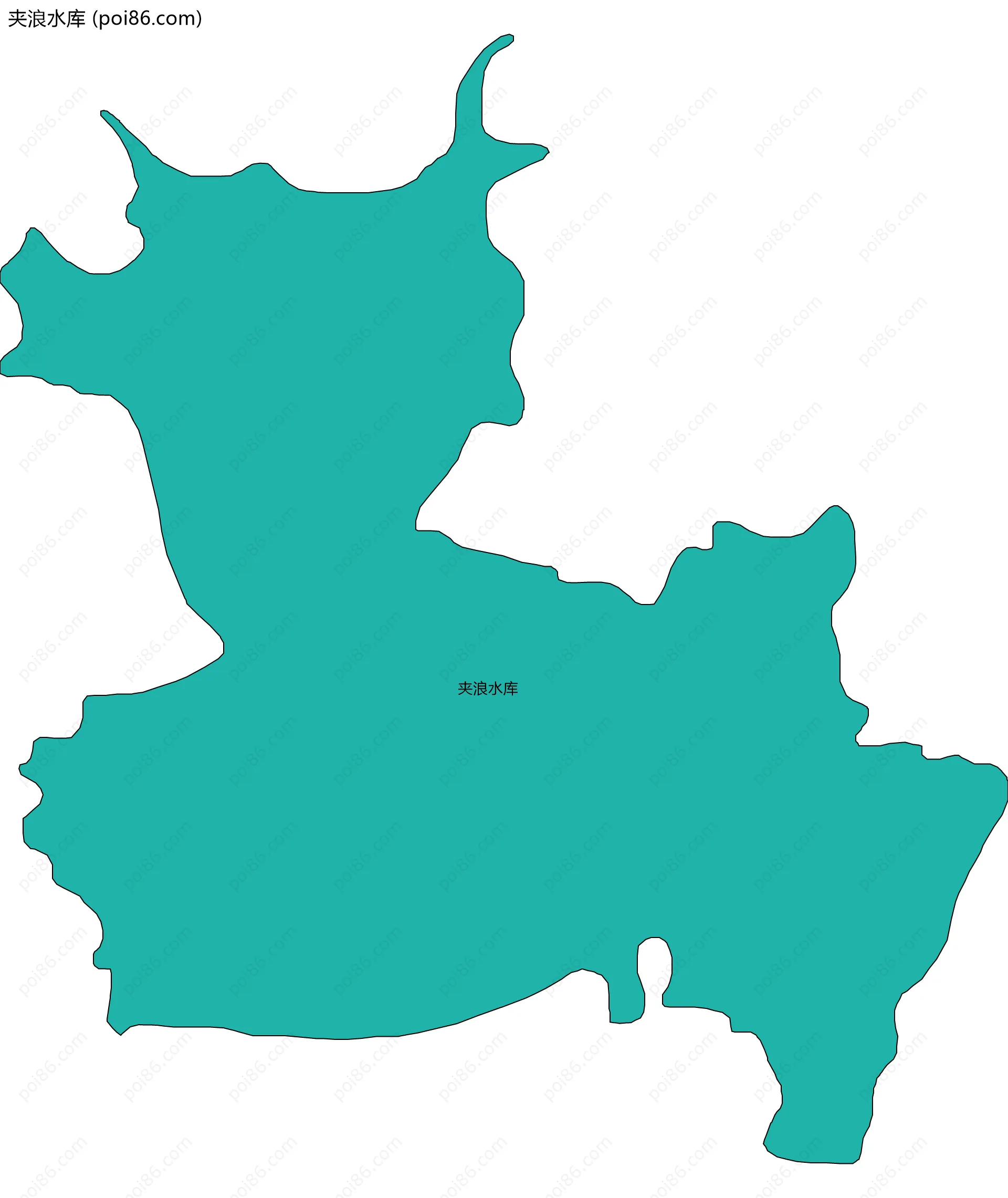 夹浪水库边界地图