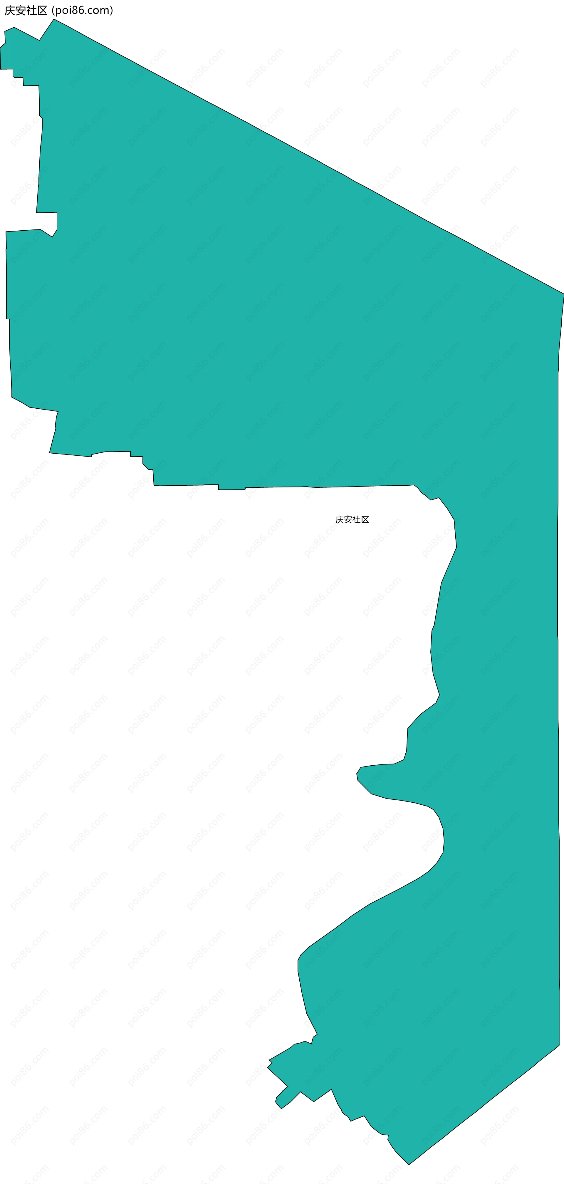 庆安社区边界地图