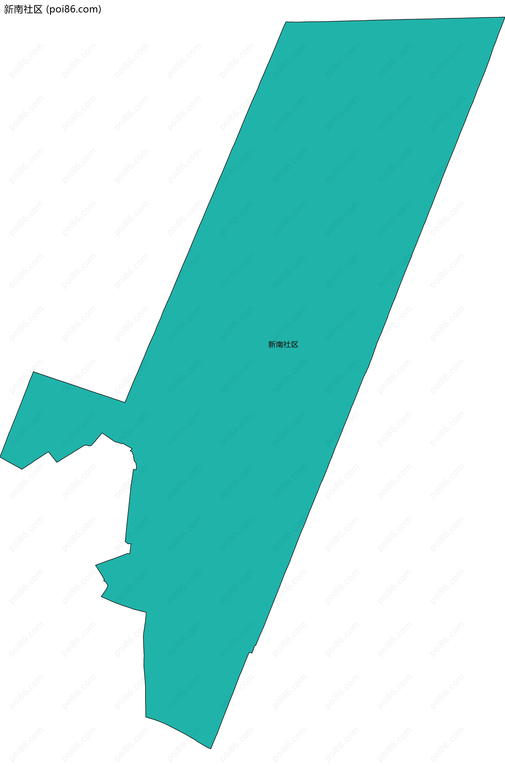 新南社区边界地图