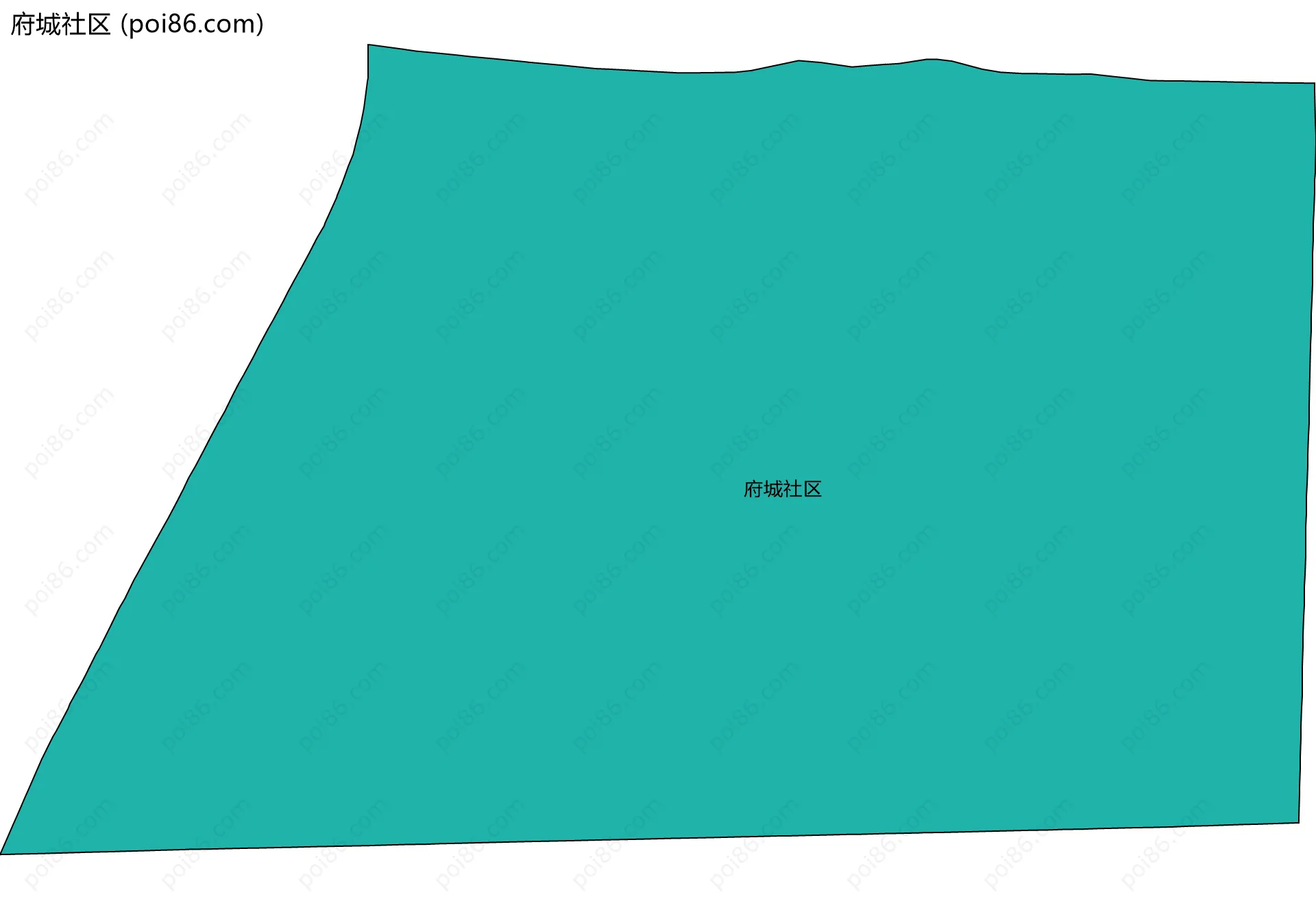 府城社区边界地图