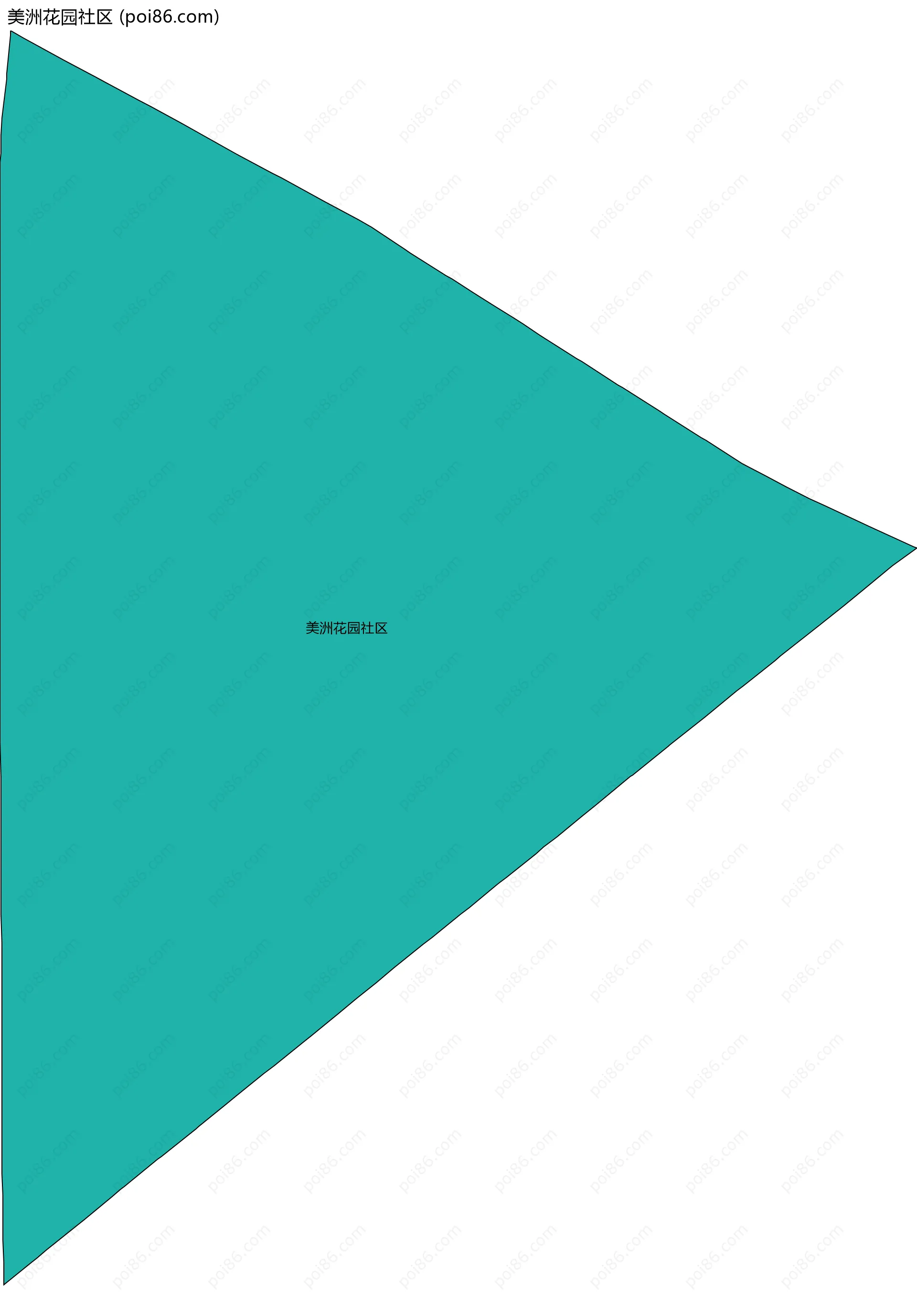 美洲花园社区边界地图