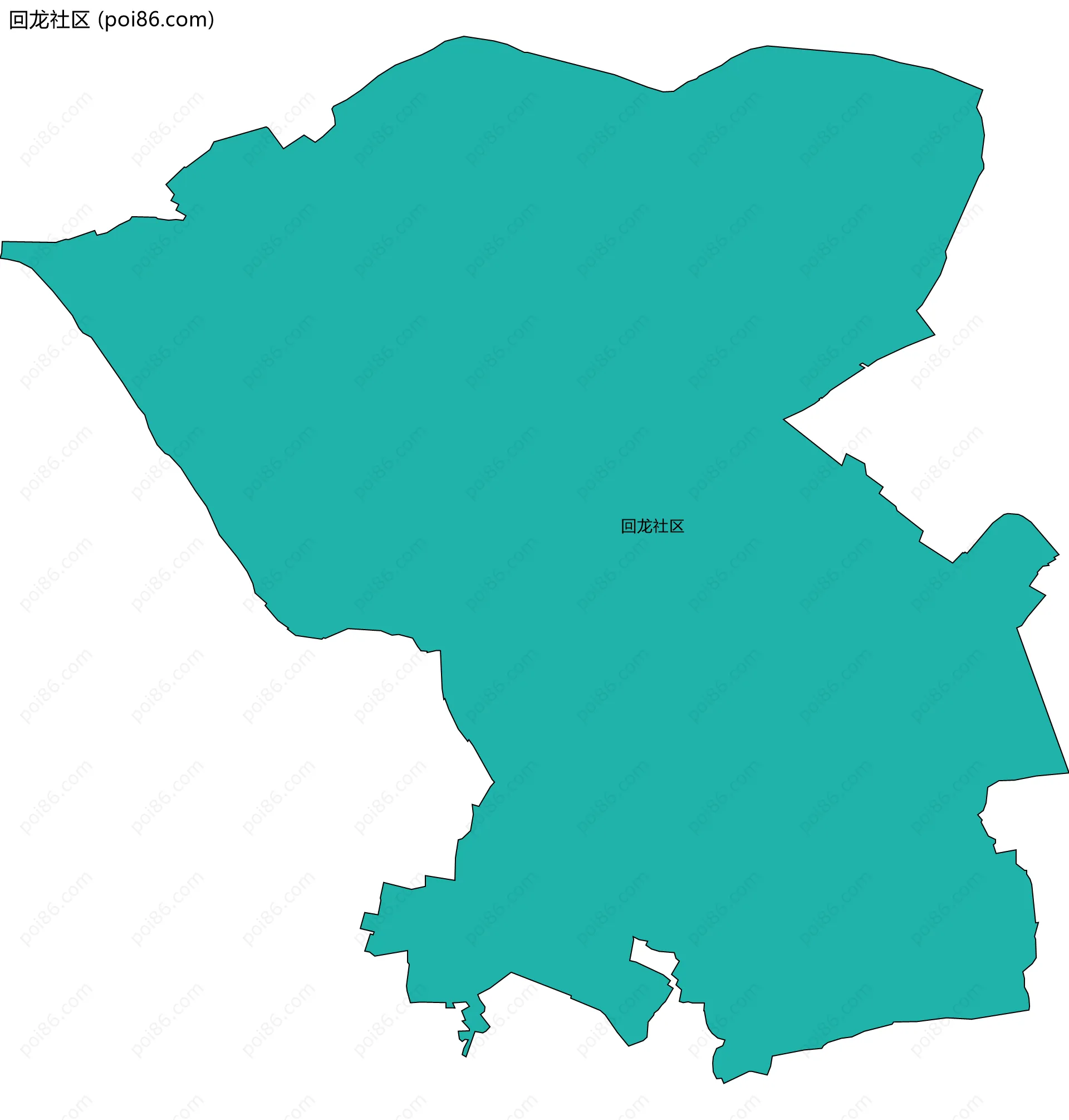 回龙社区边界地图
