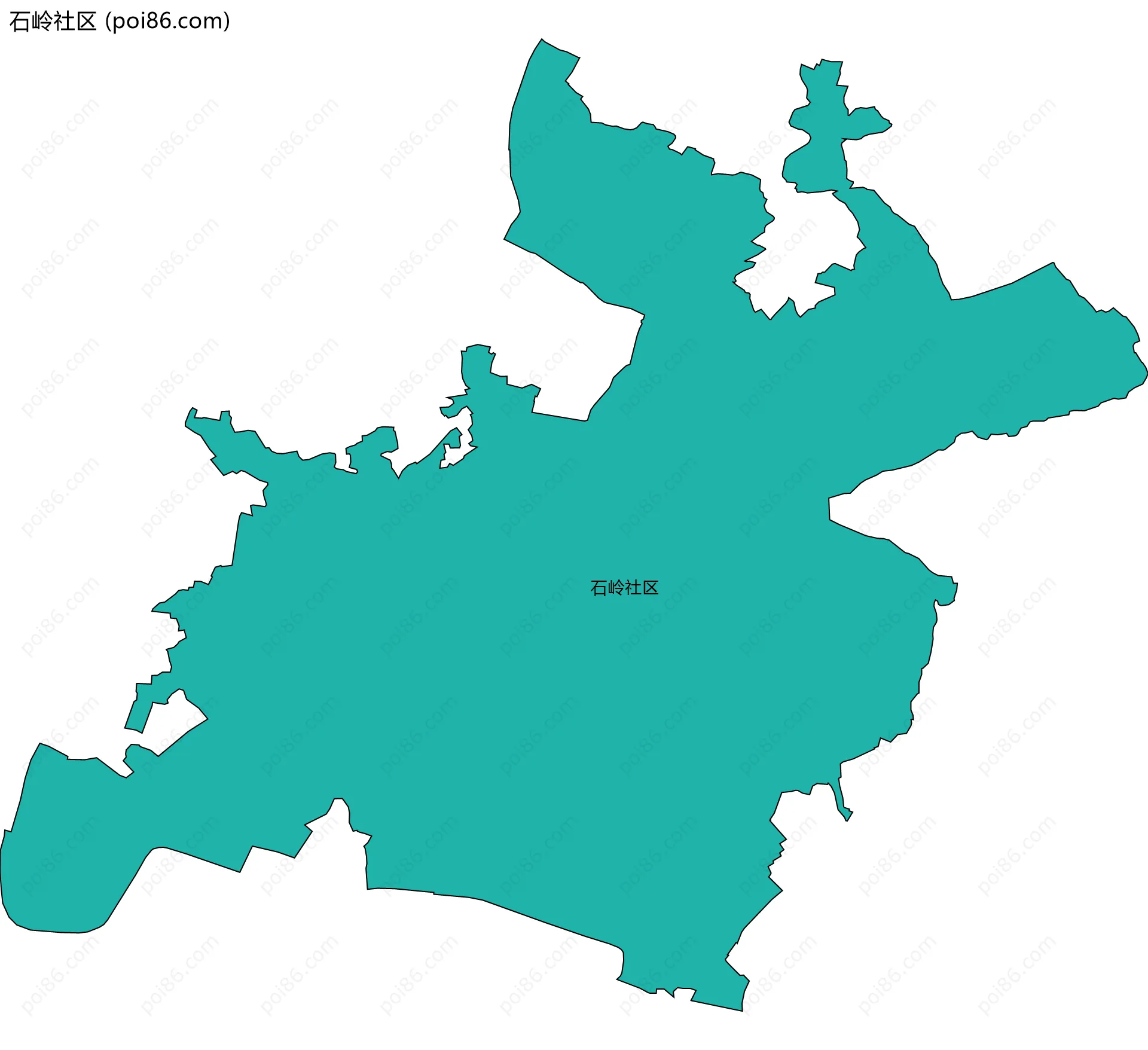 石岭社区边界地图
