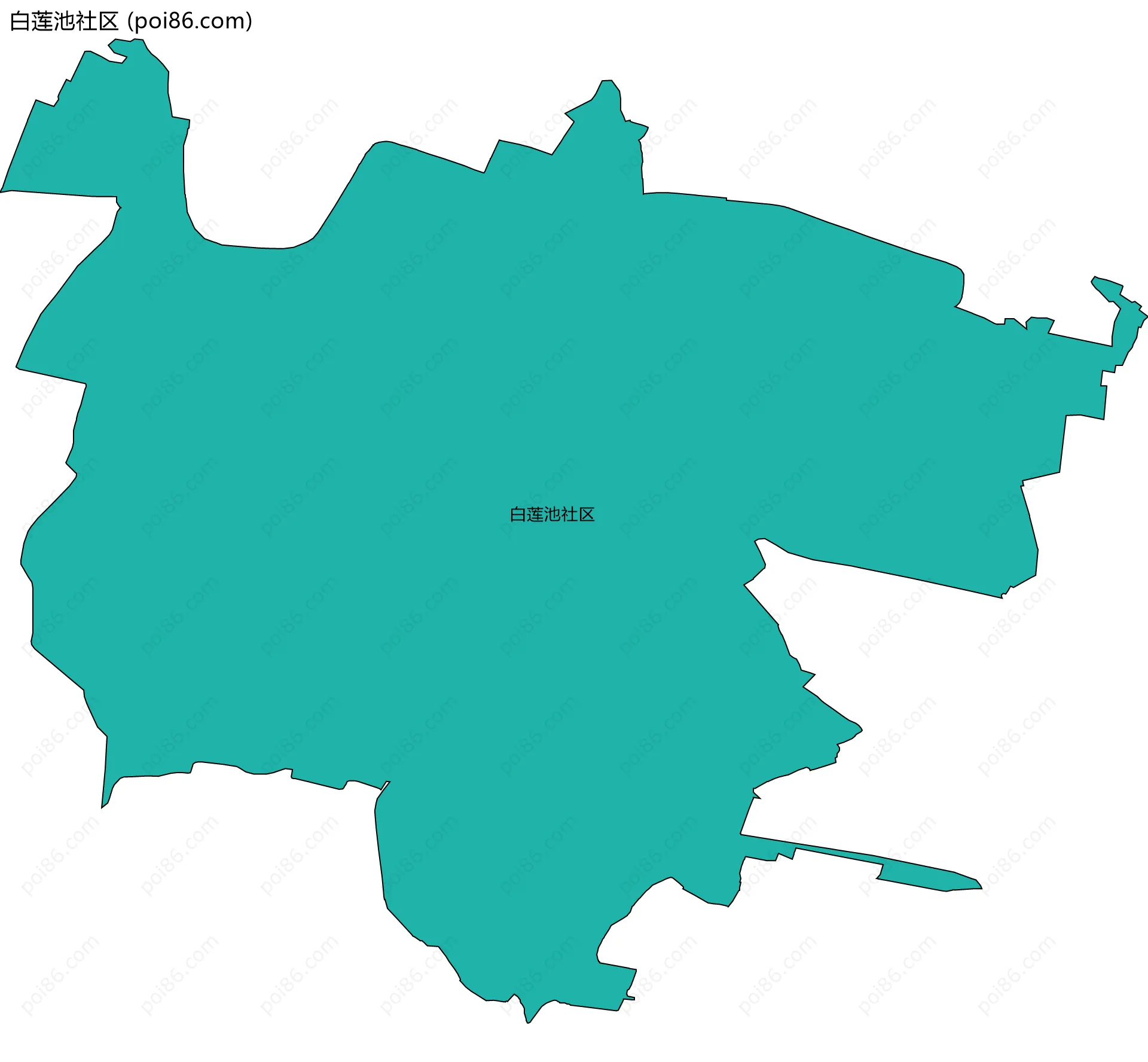 白莲池社区边界地图