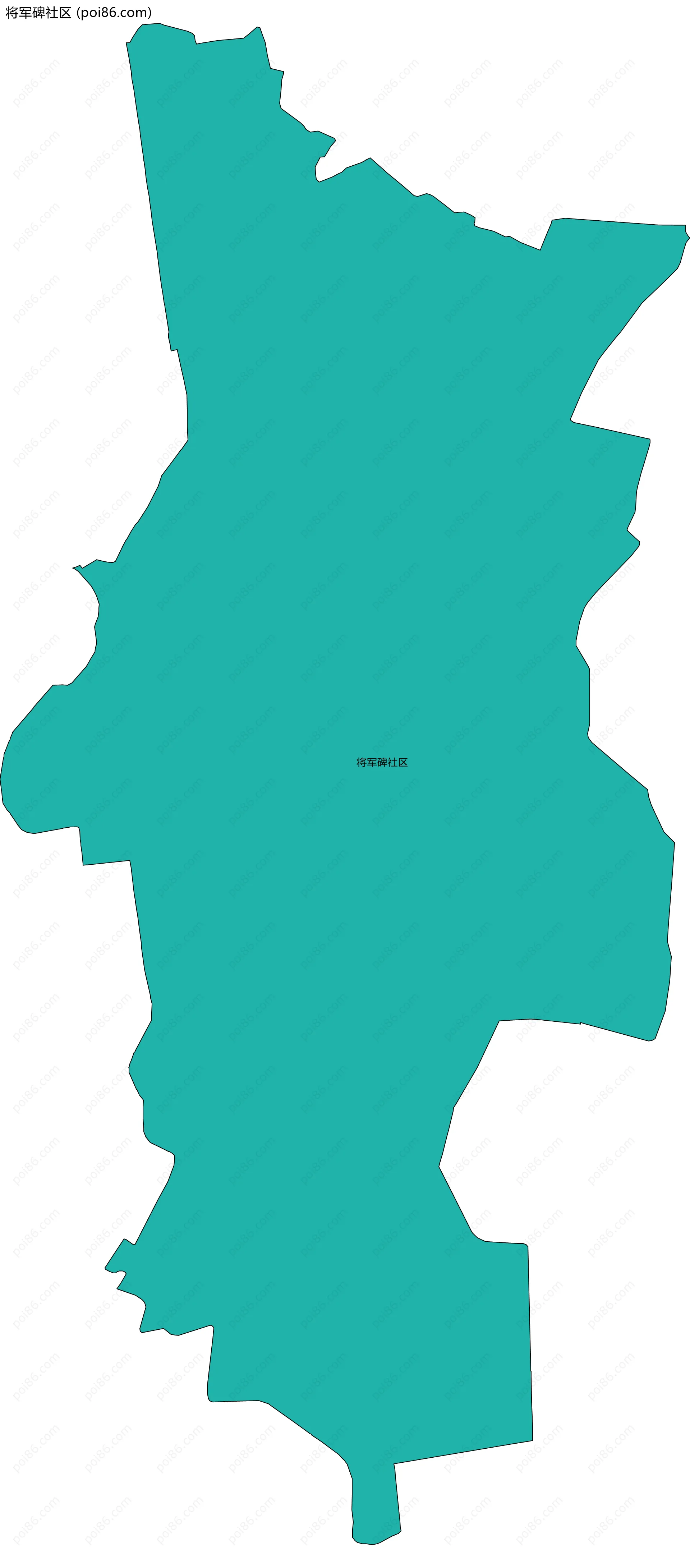 将军碑社区边界地图