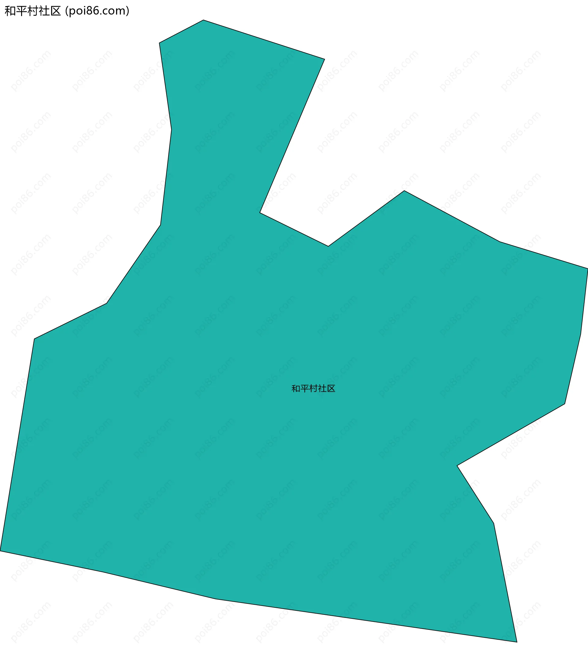 和平村社区边界地图