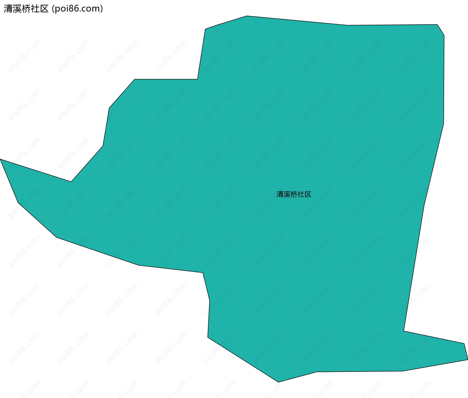 清溪桥社区边界地图