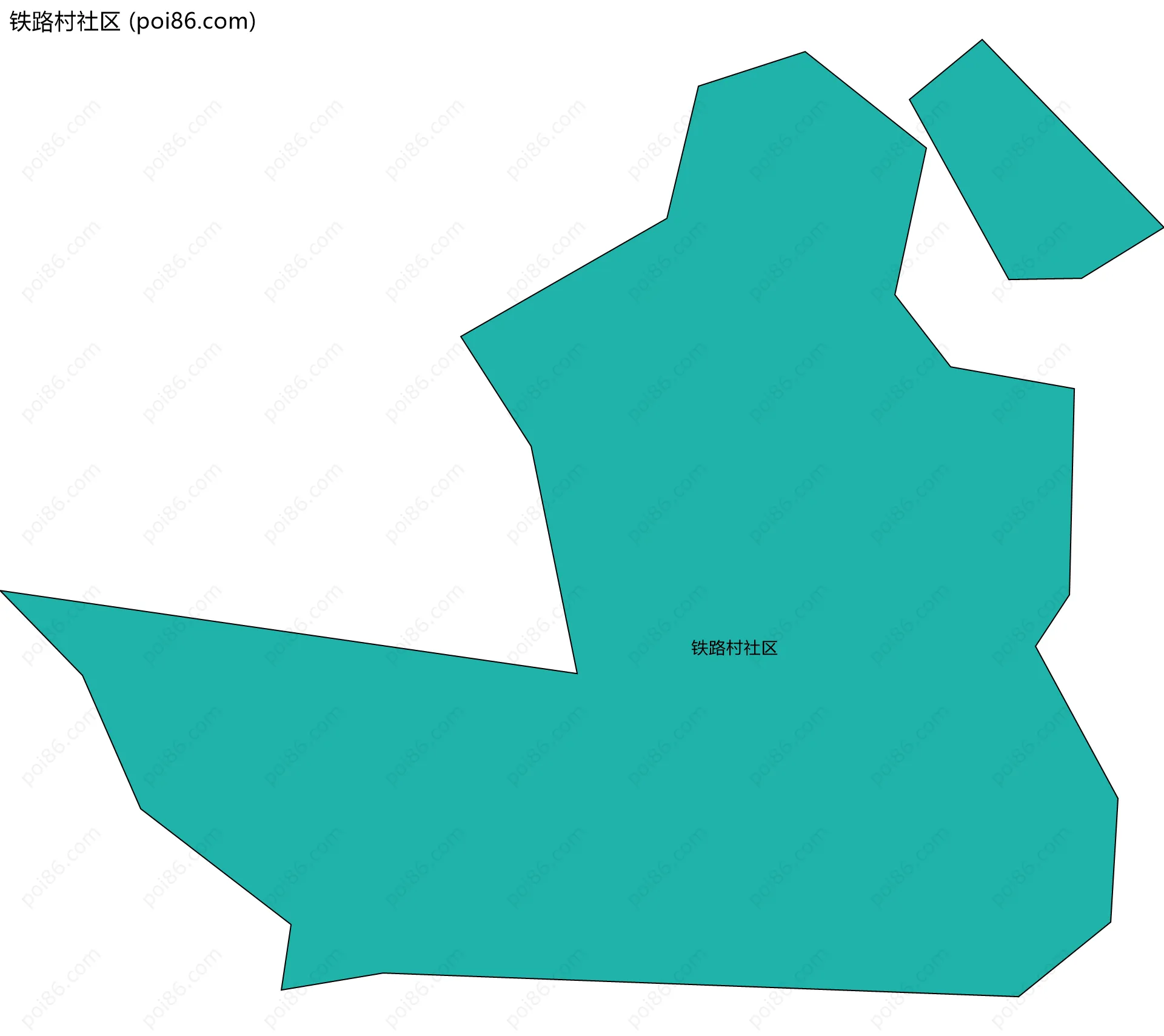 铁路村社区边界地图
