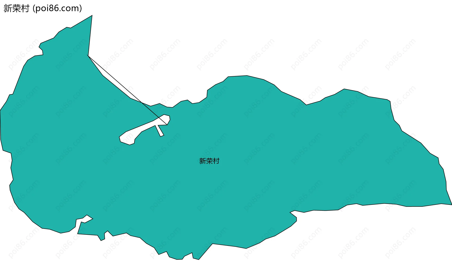 新荣村边界地图