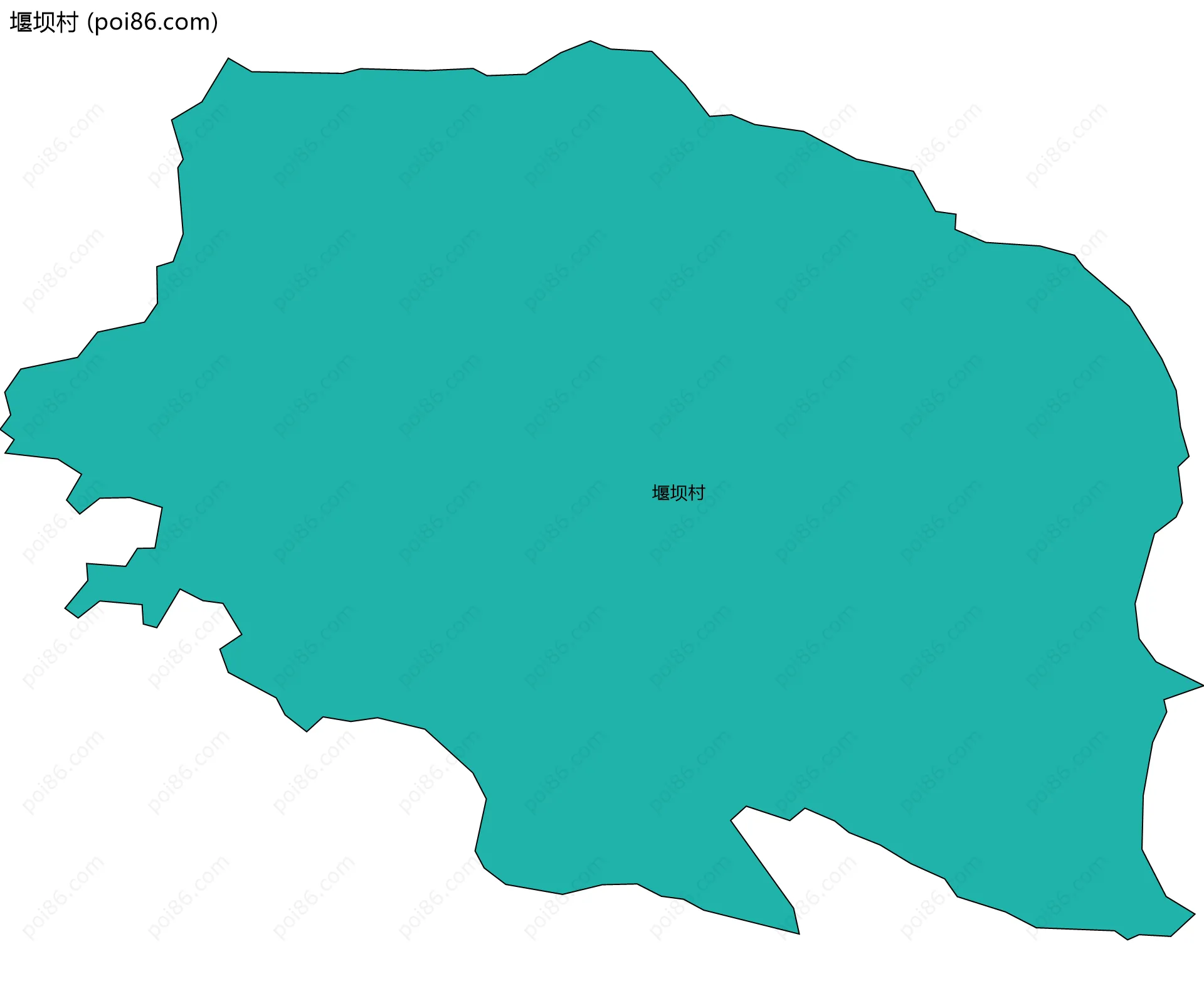 堰坝村边界地图