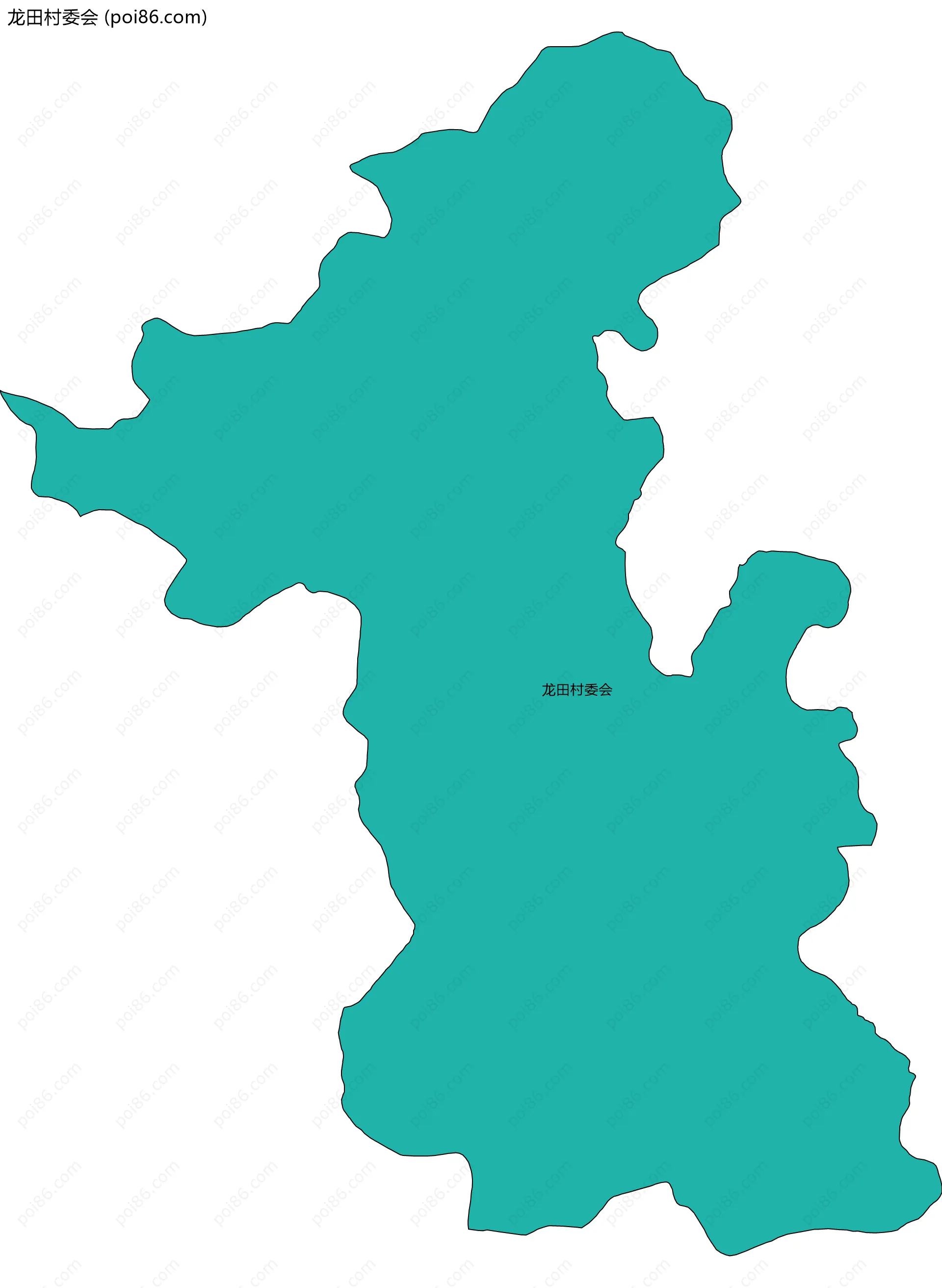 龙田村委会边界地图