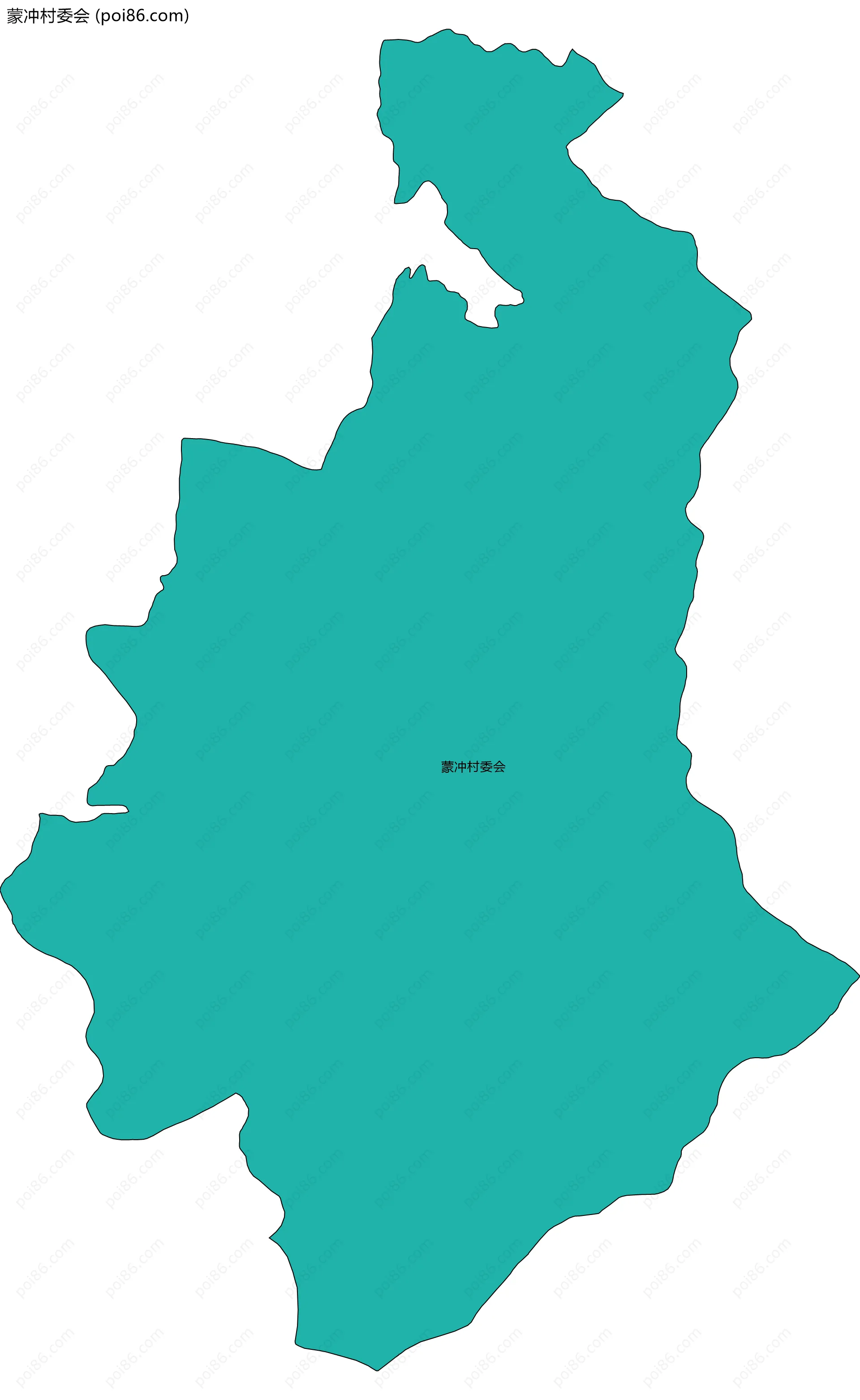 蒙冲村委会边界地图