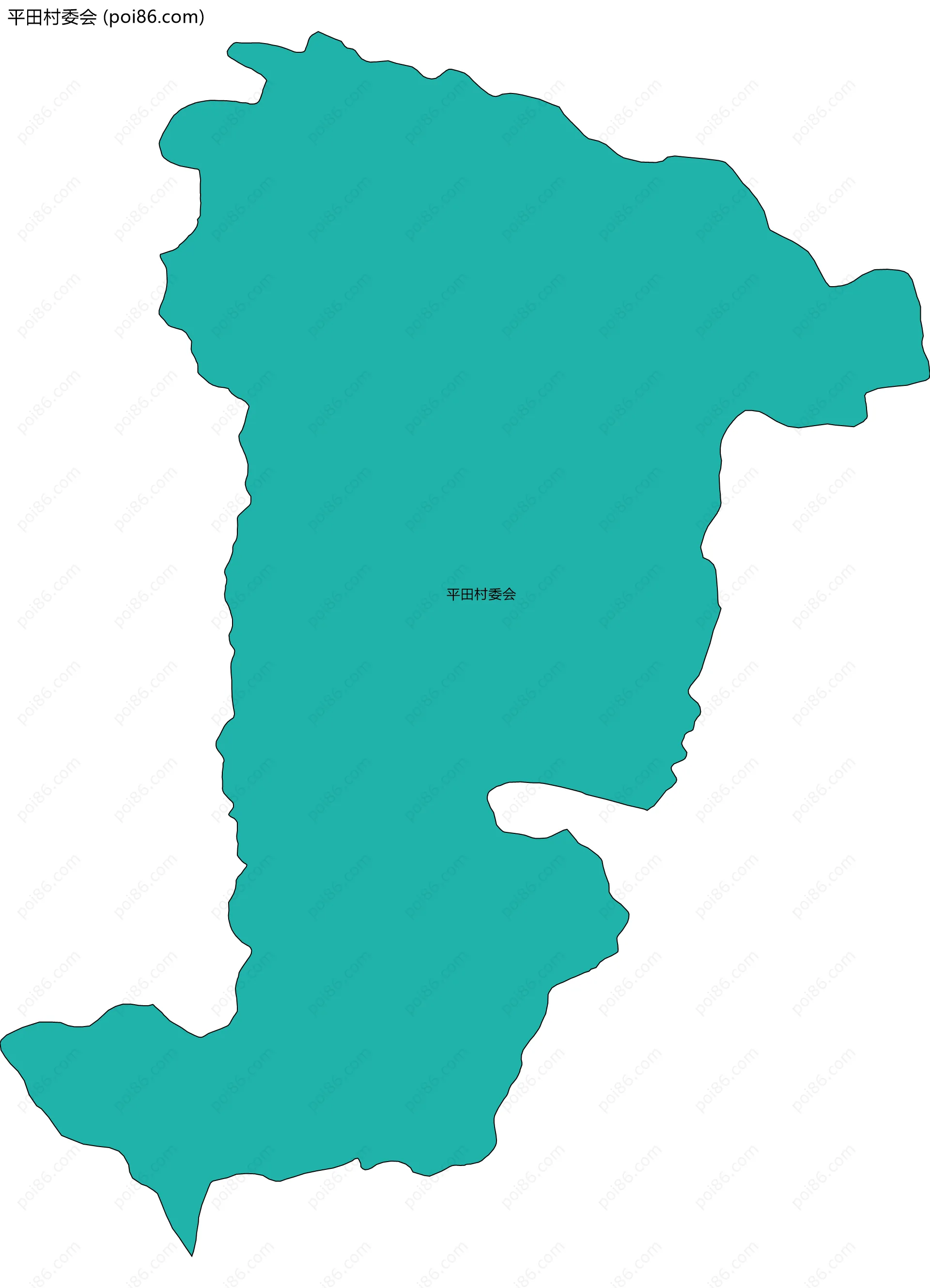 平田村委会边界地图