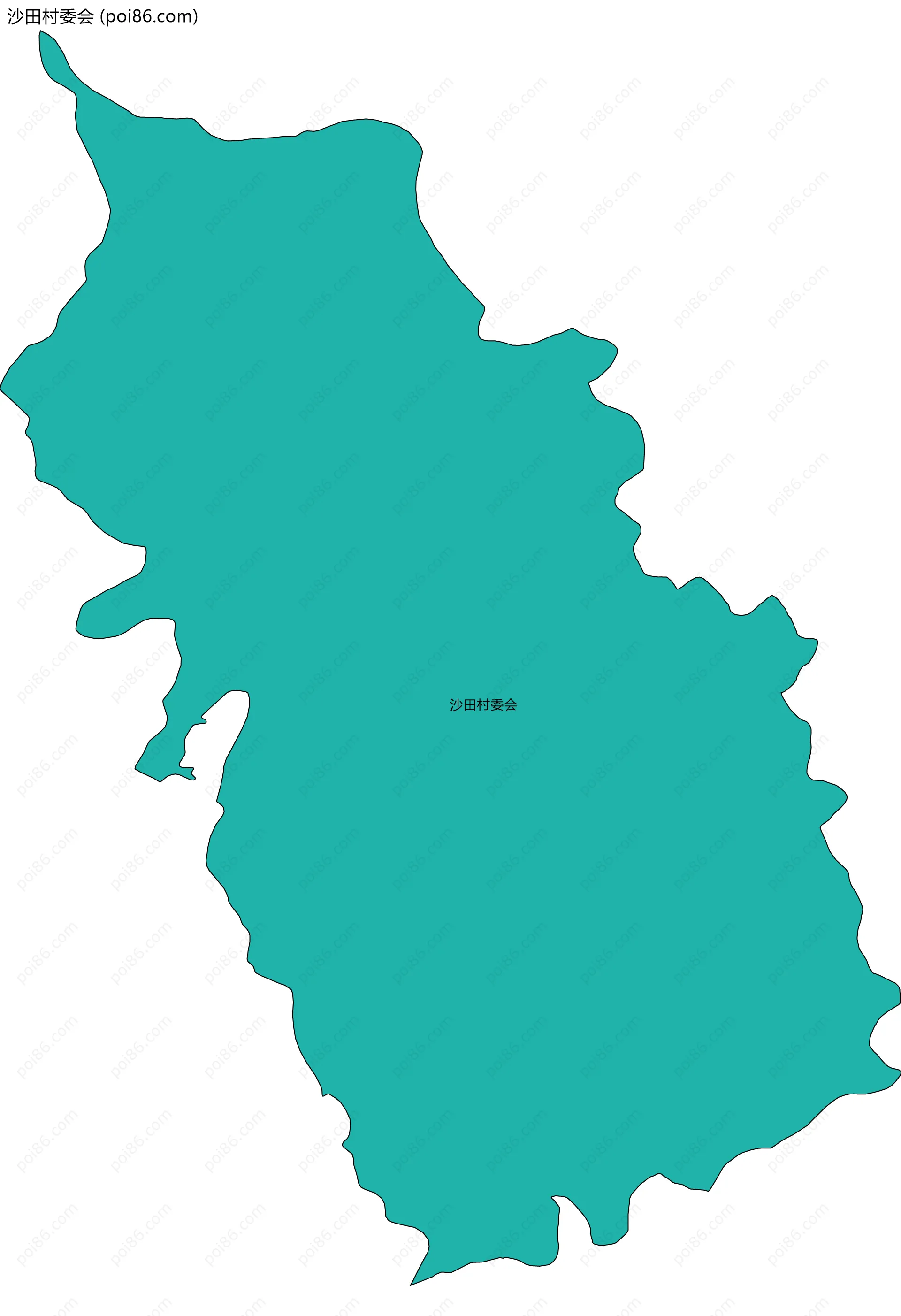 沙田村委会边界地图