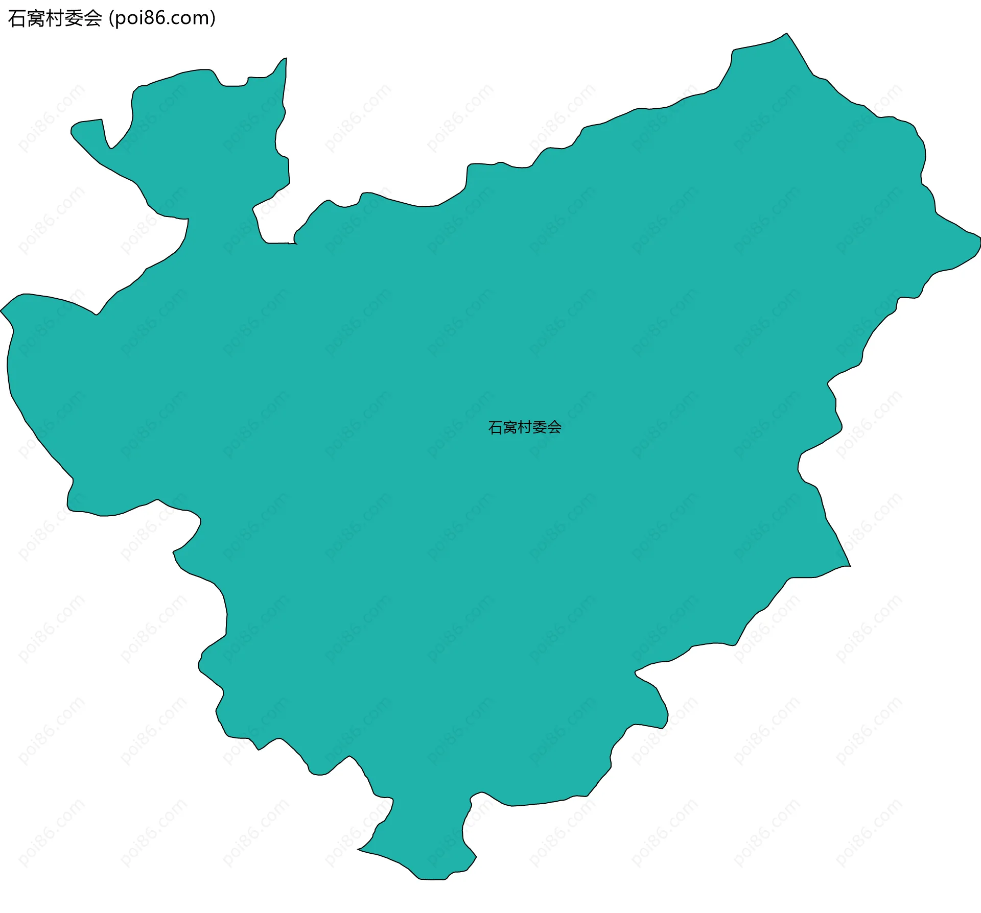 石窝村委会边界地图