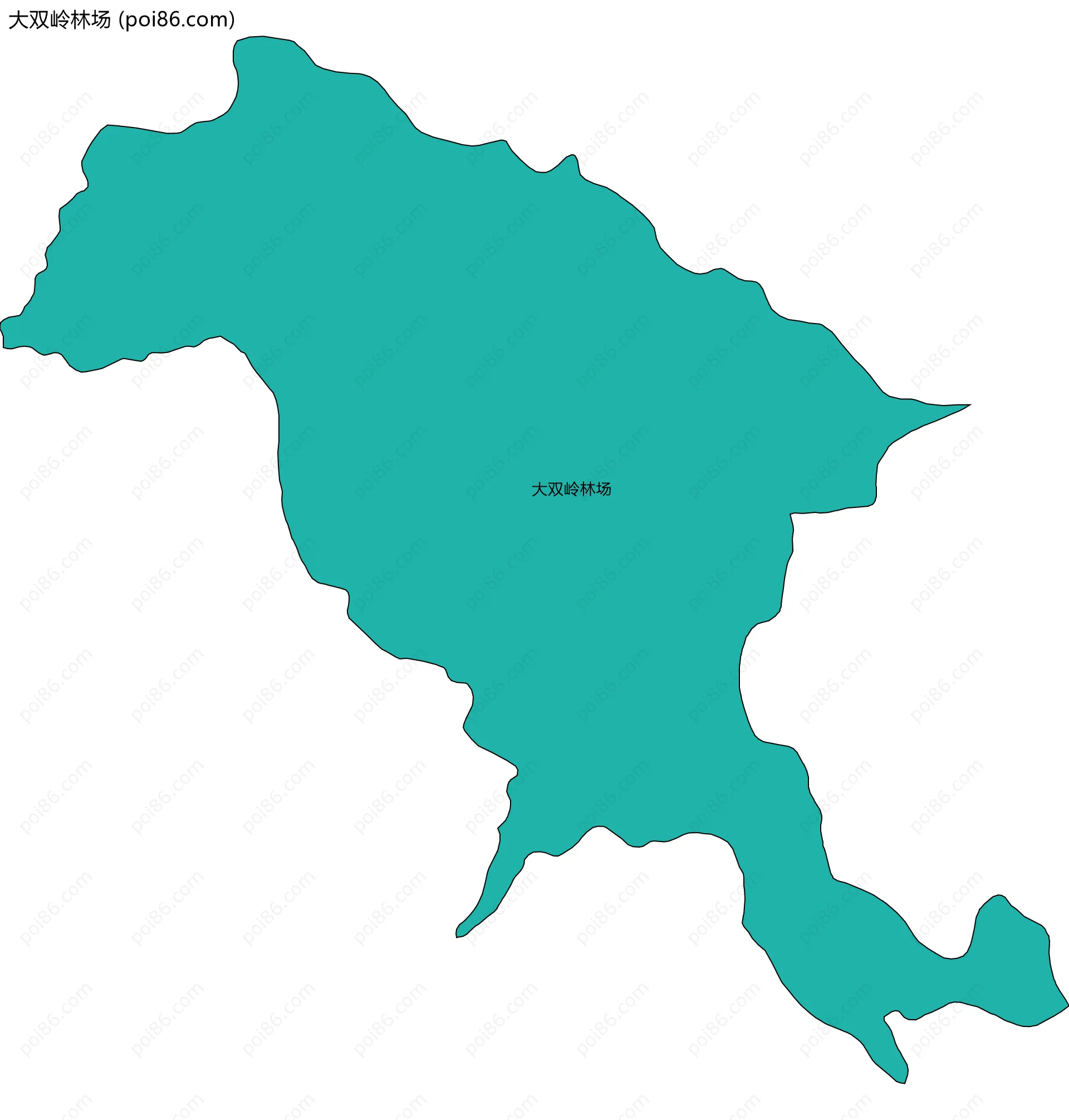 大双岭林场边界地图