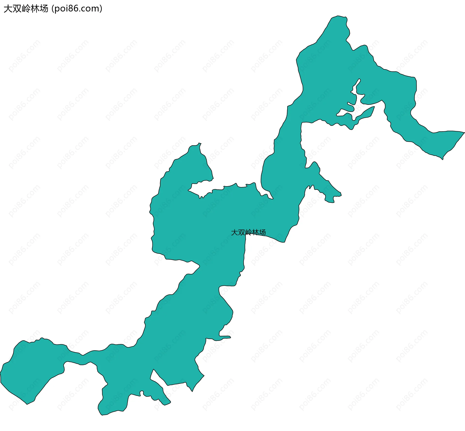 大双岭林场边界地图