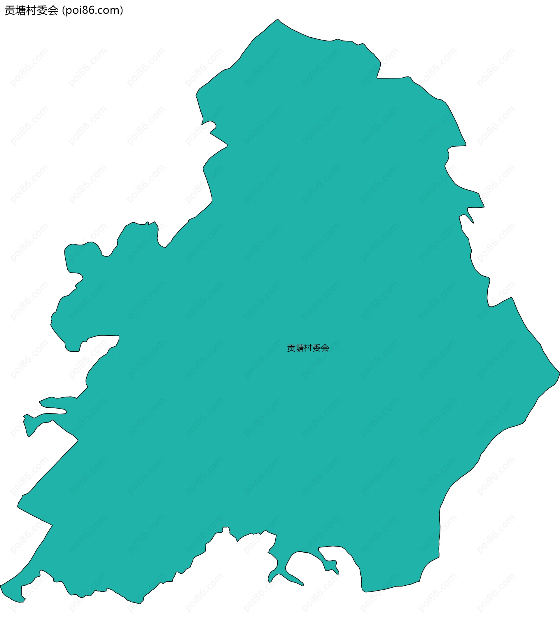 贡塘村委会边界地图
