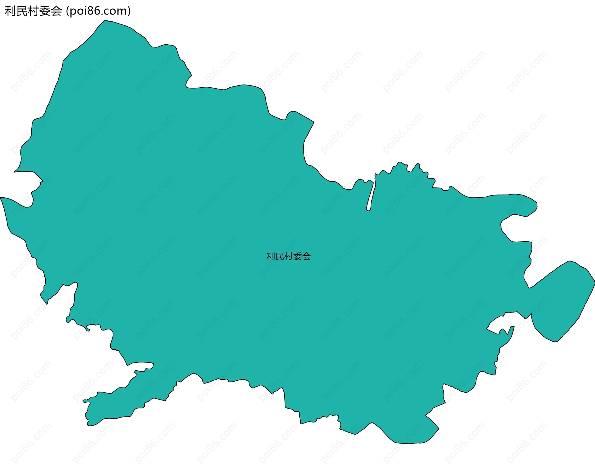 利民村委会边界地图