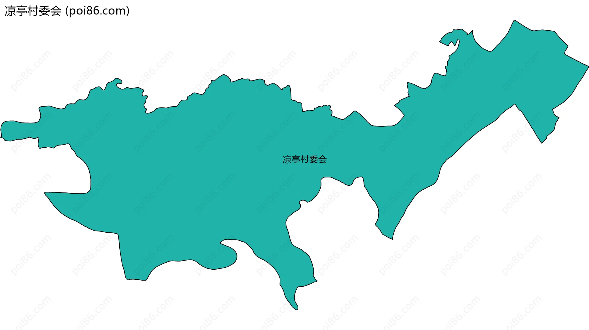 凉亭村委会边界地图