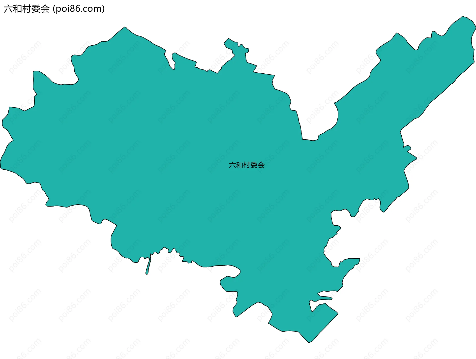 六和村委会边界地图
